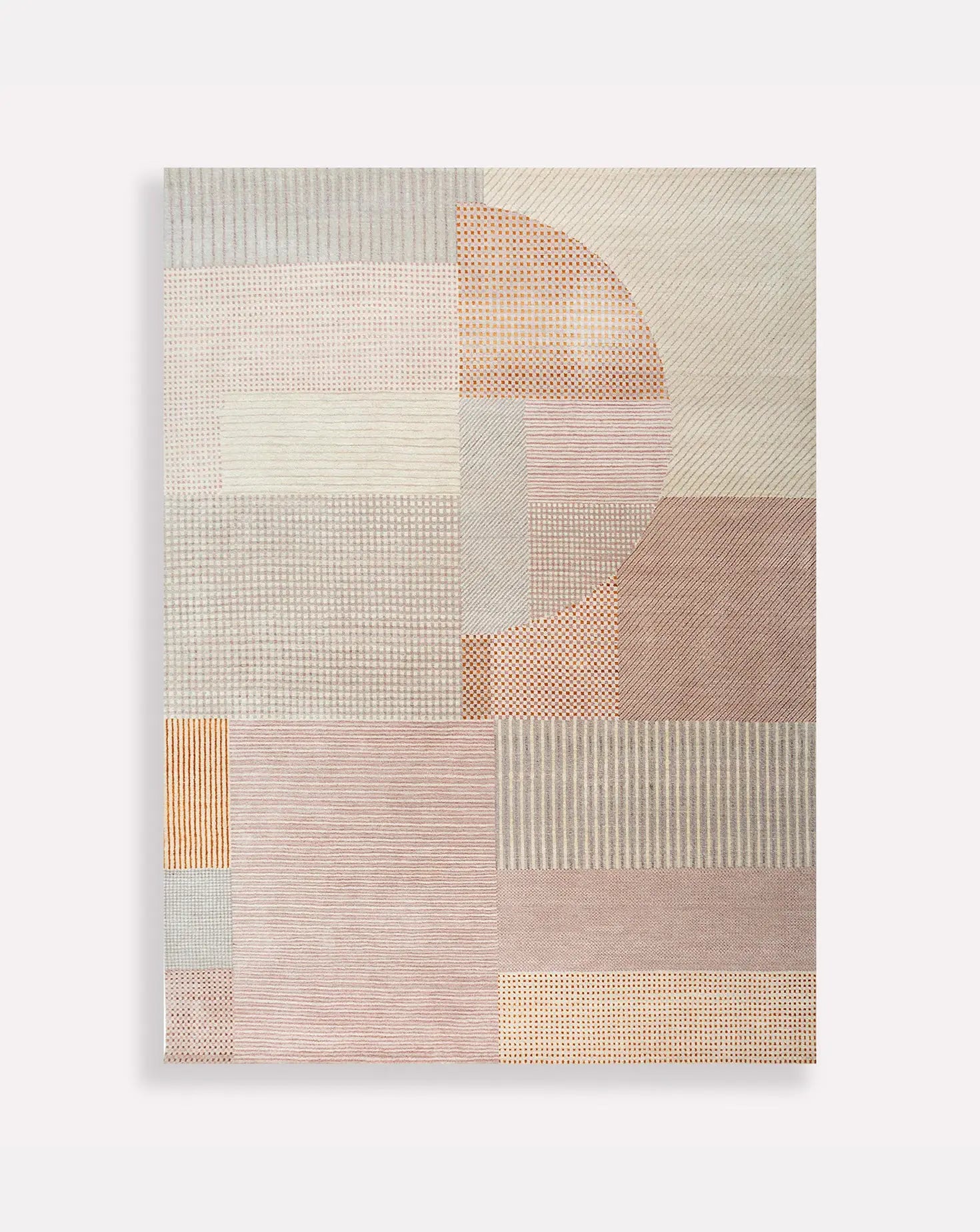 Aakar By Kavi White and Peach Carnation Rug Jaipur Rugs