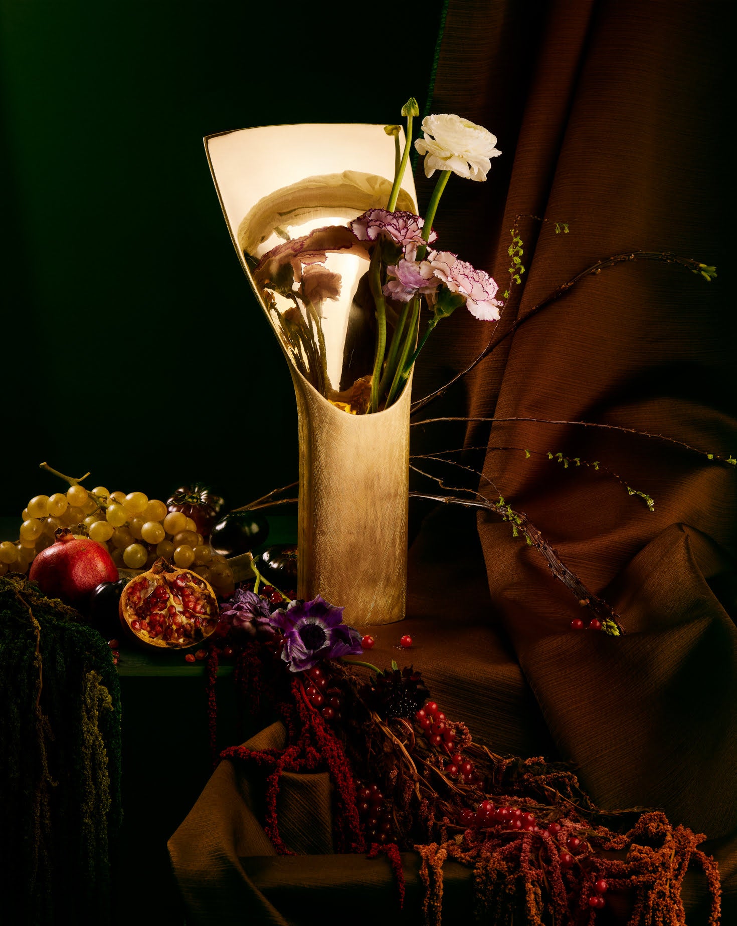 Anicca Casted Brass Vanitas Vase
