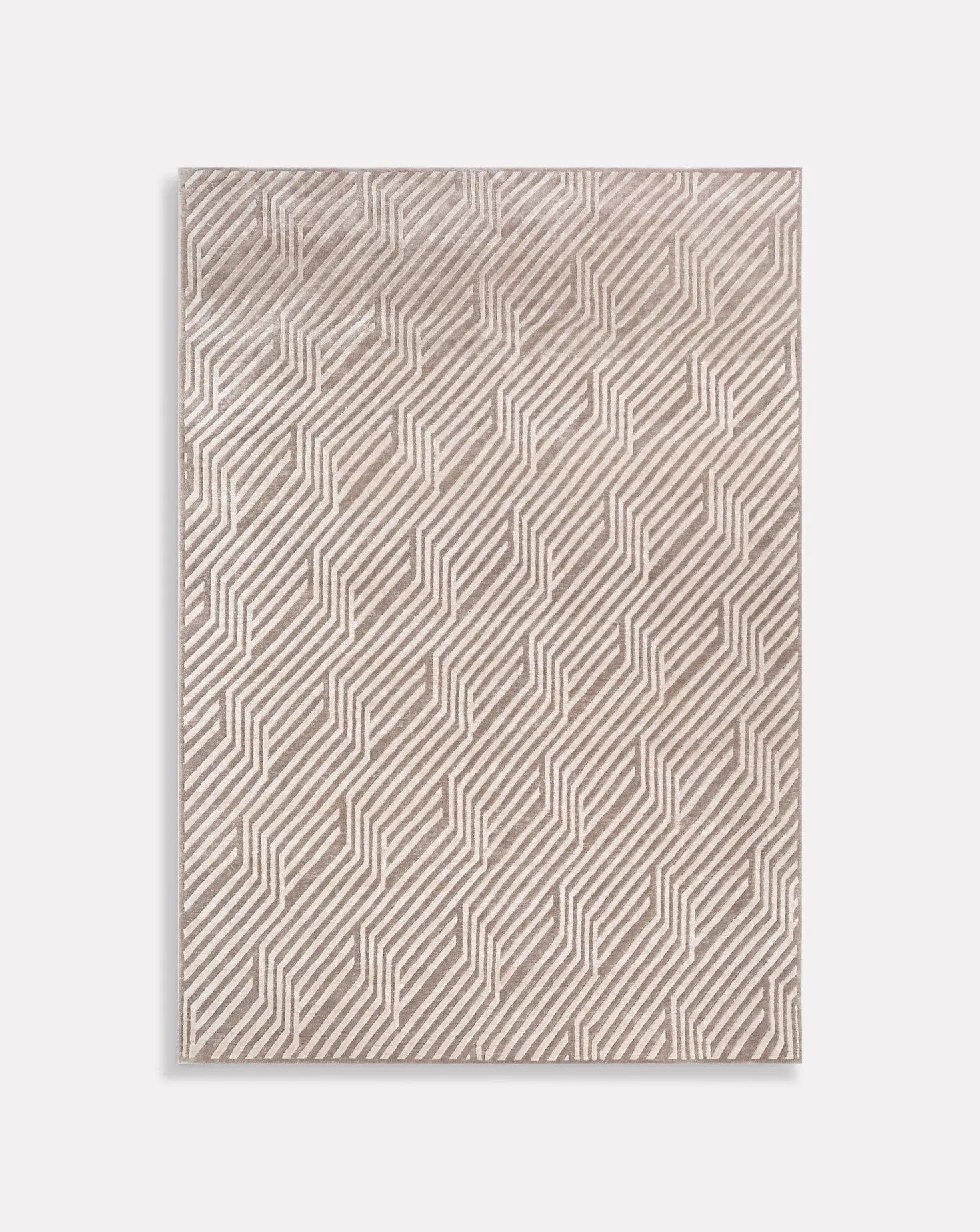 Azalea Dark Taupe and White Rug Jaipur Rugs