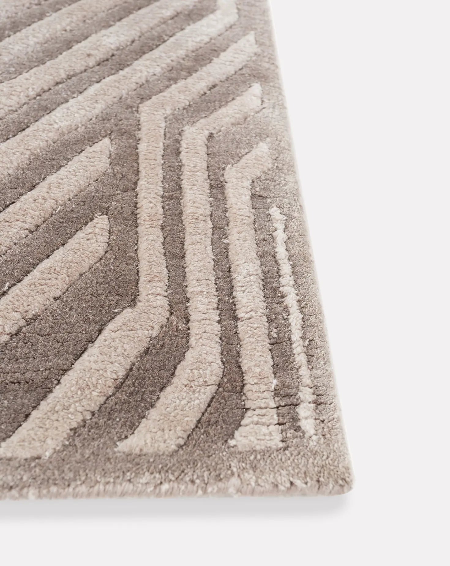 Azalea Dark Taupe and White Rug Jaipur Rugs