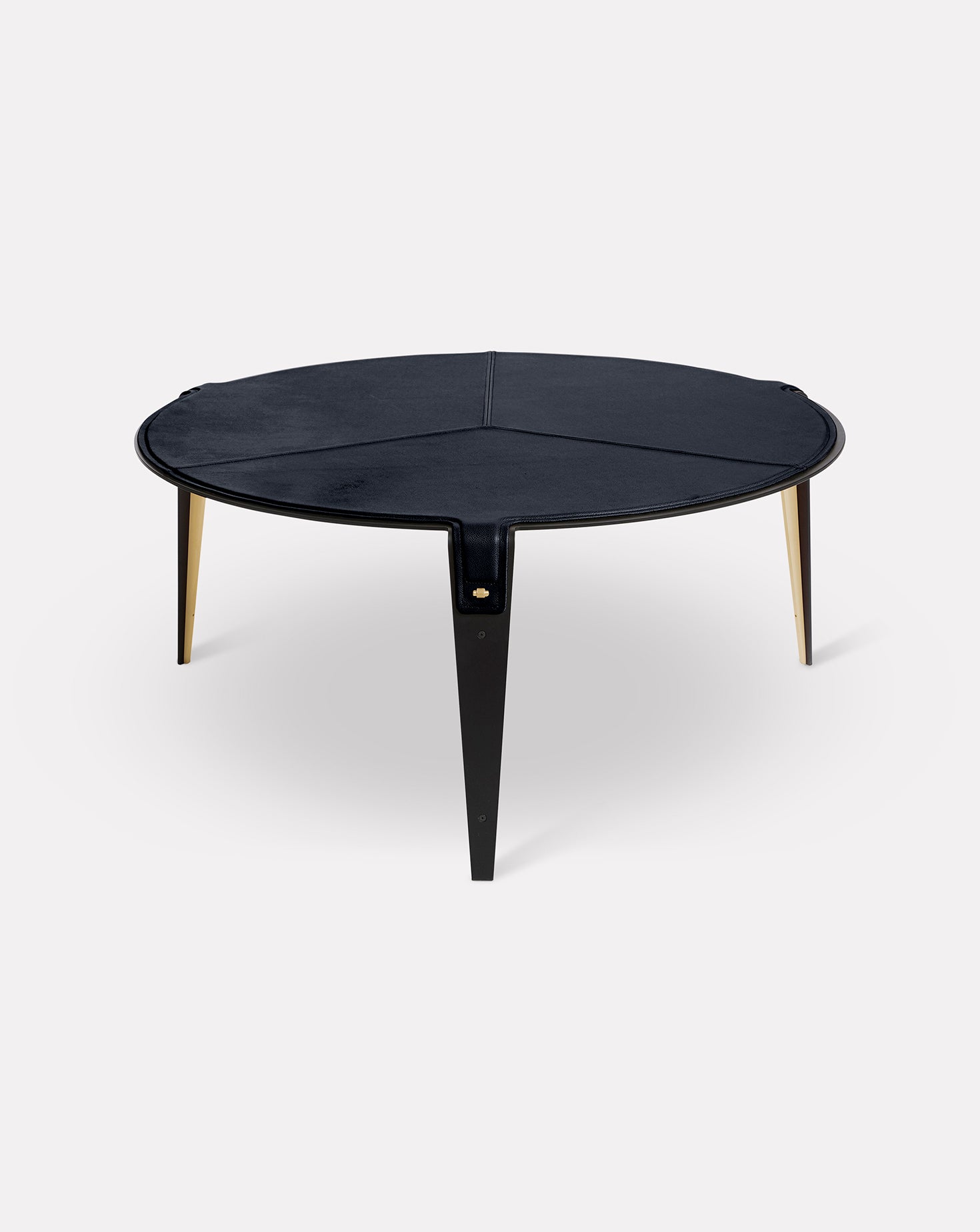 Bardot Navy Blue and Metal Coffee Table
