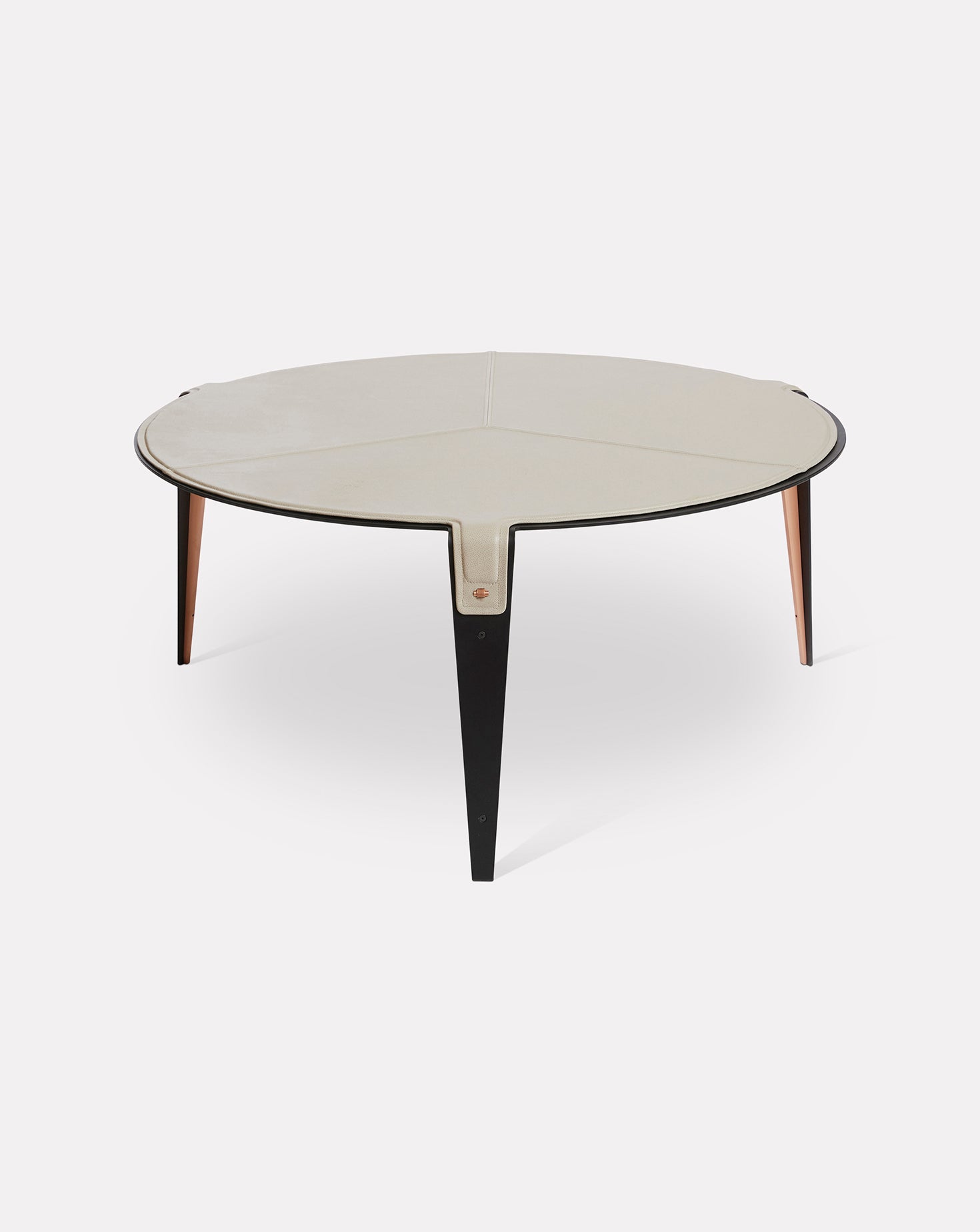 Bardot Nude Pink and Metal Coffee Table