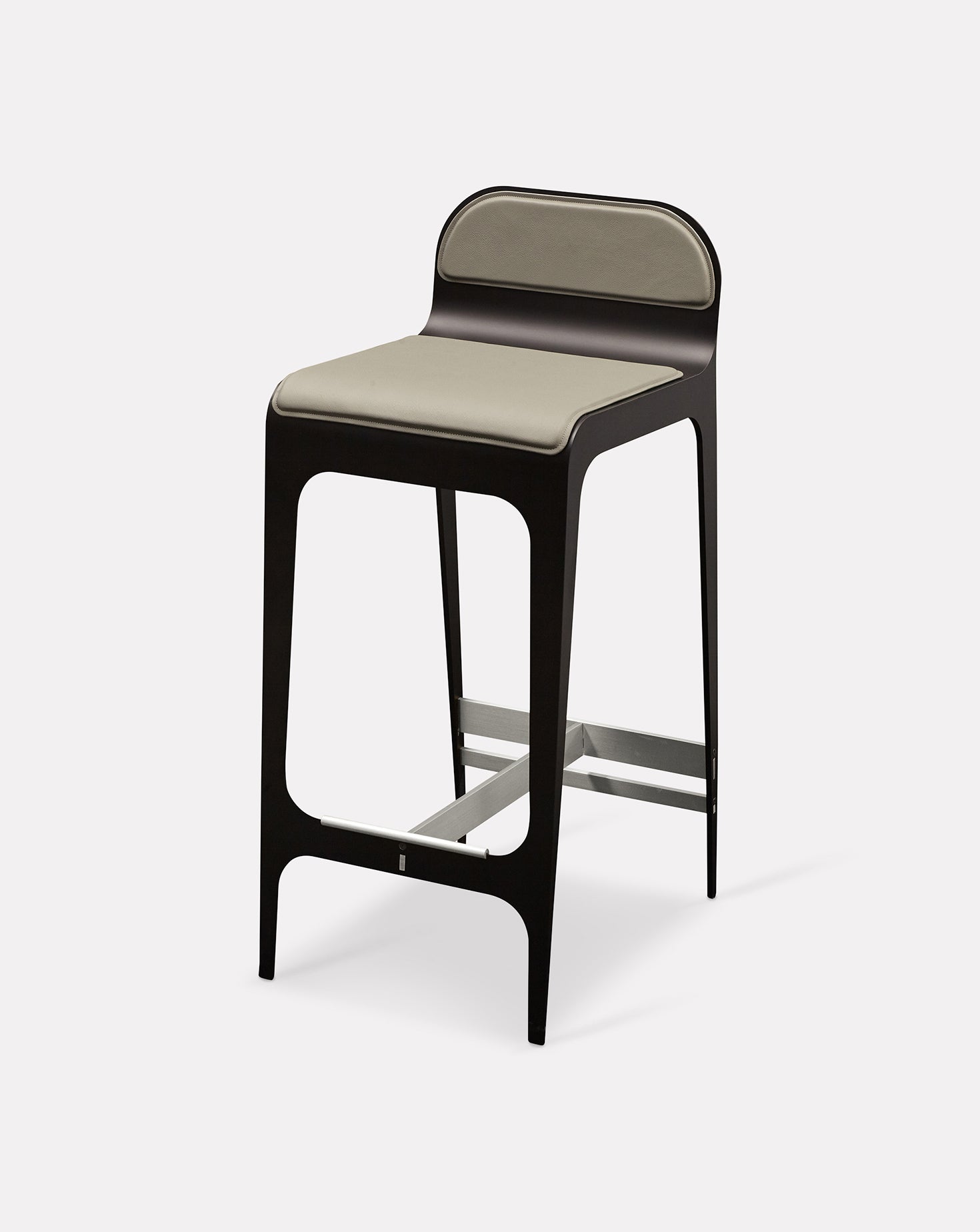 Bardot Slate Gray and Metal Barstool