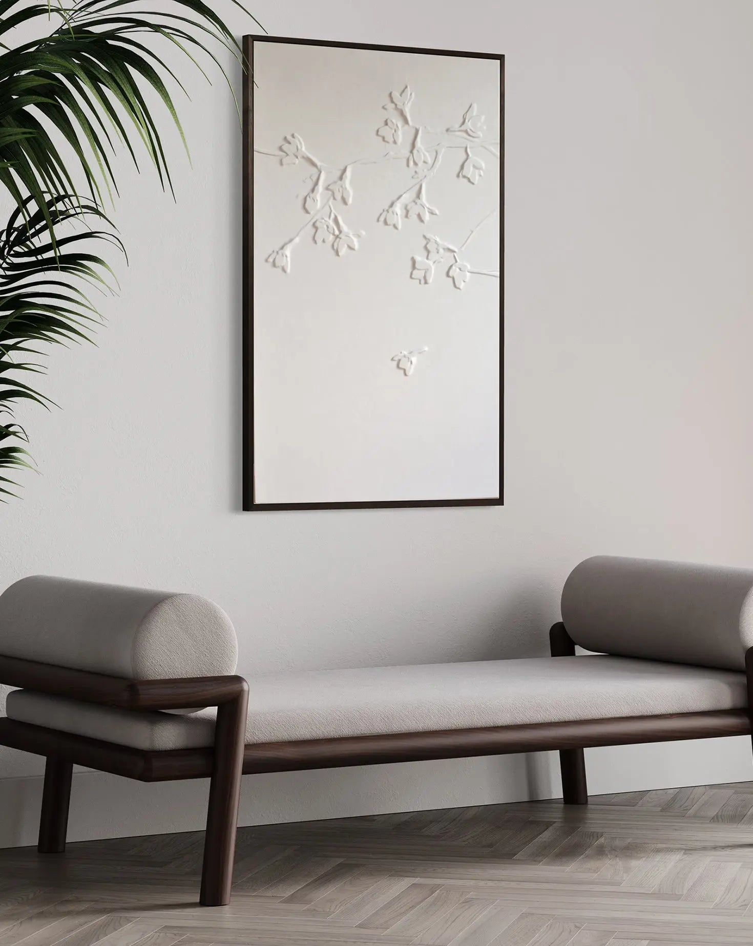 Blossom Leather Relief Wall Panel Marrikur Studio