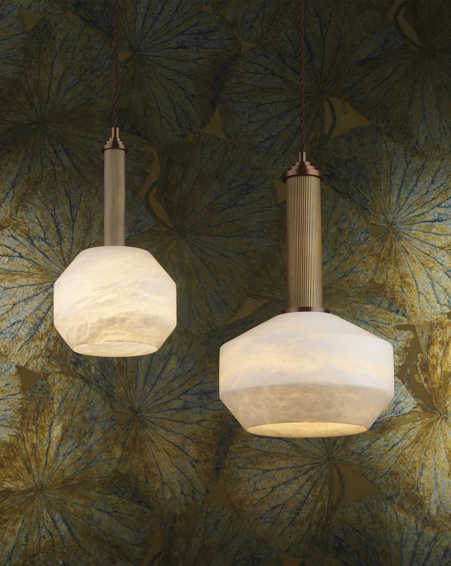 Caldera Large Alabaster Pendant Northern Lights