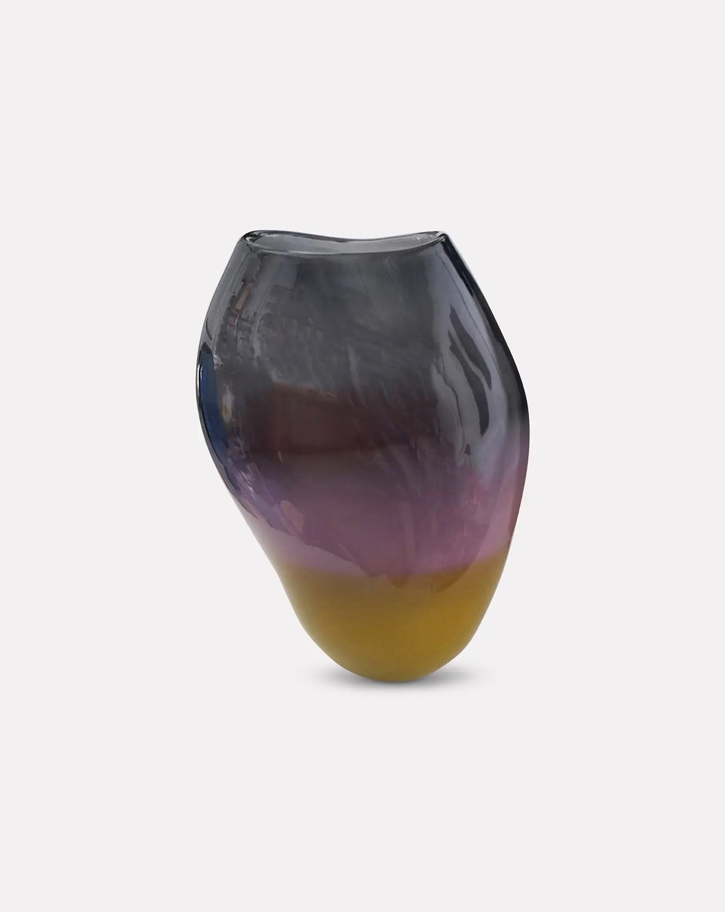 Charcoal Blush Glass Vessel Michele Oberdieck