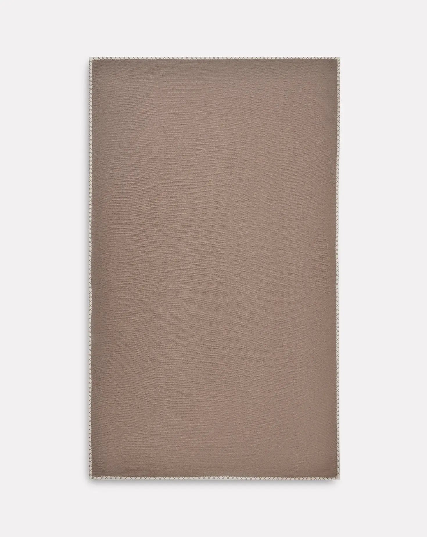 Classic Herringbone Ivory Cotton Blanket Janavi India