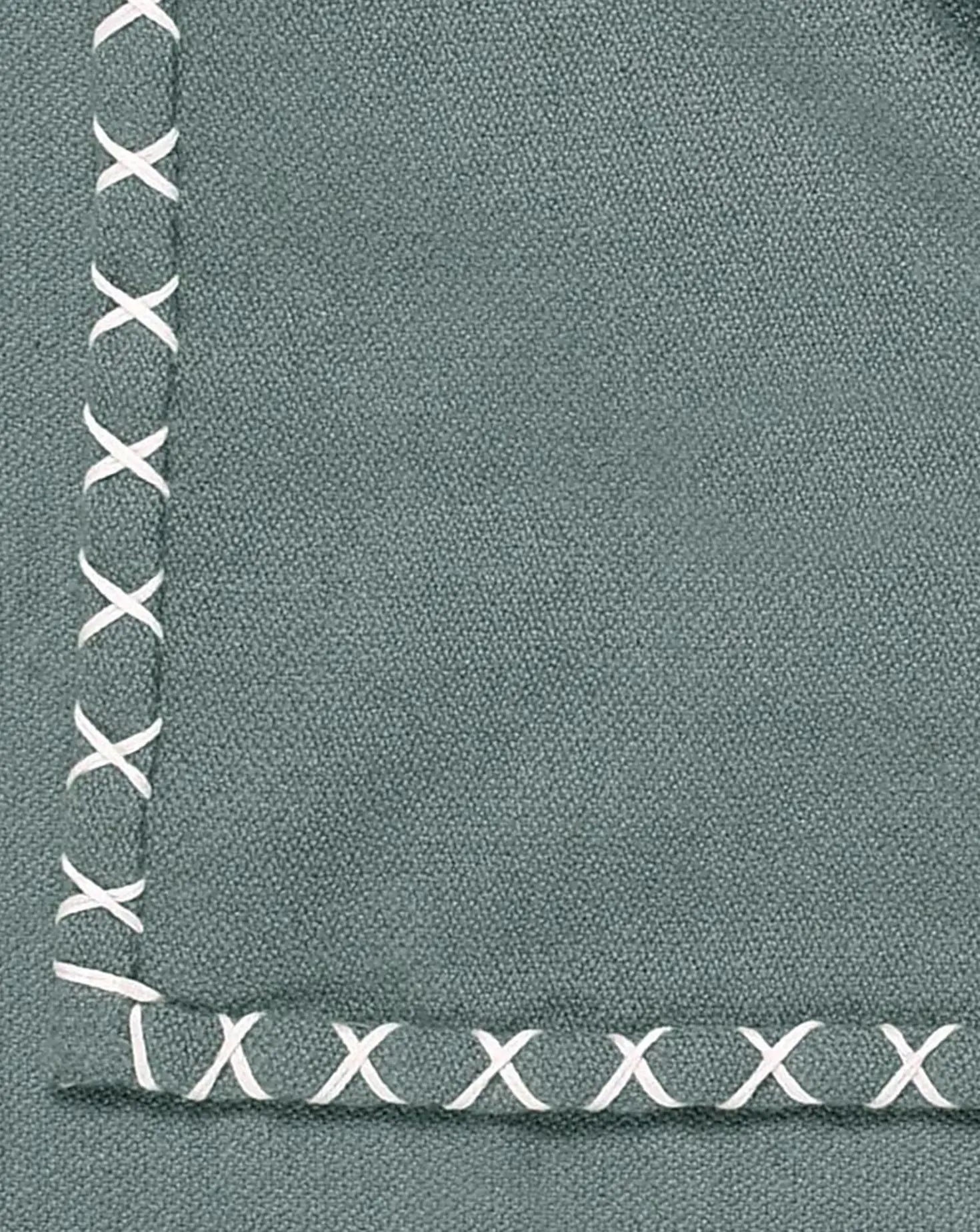 Classic Reversible Sage Cashmere Blanket Janavi India