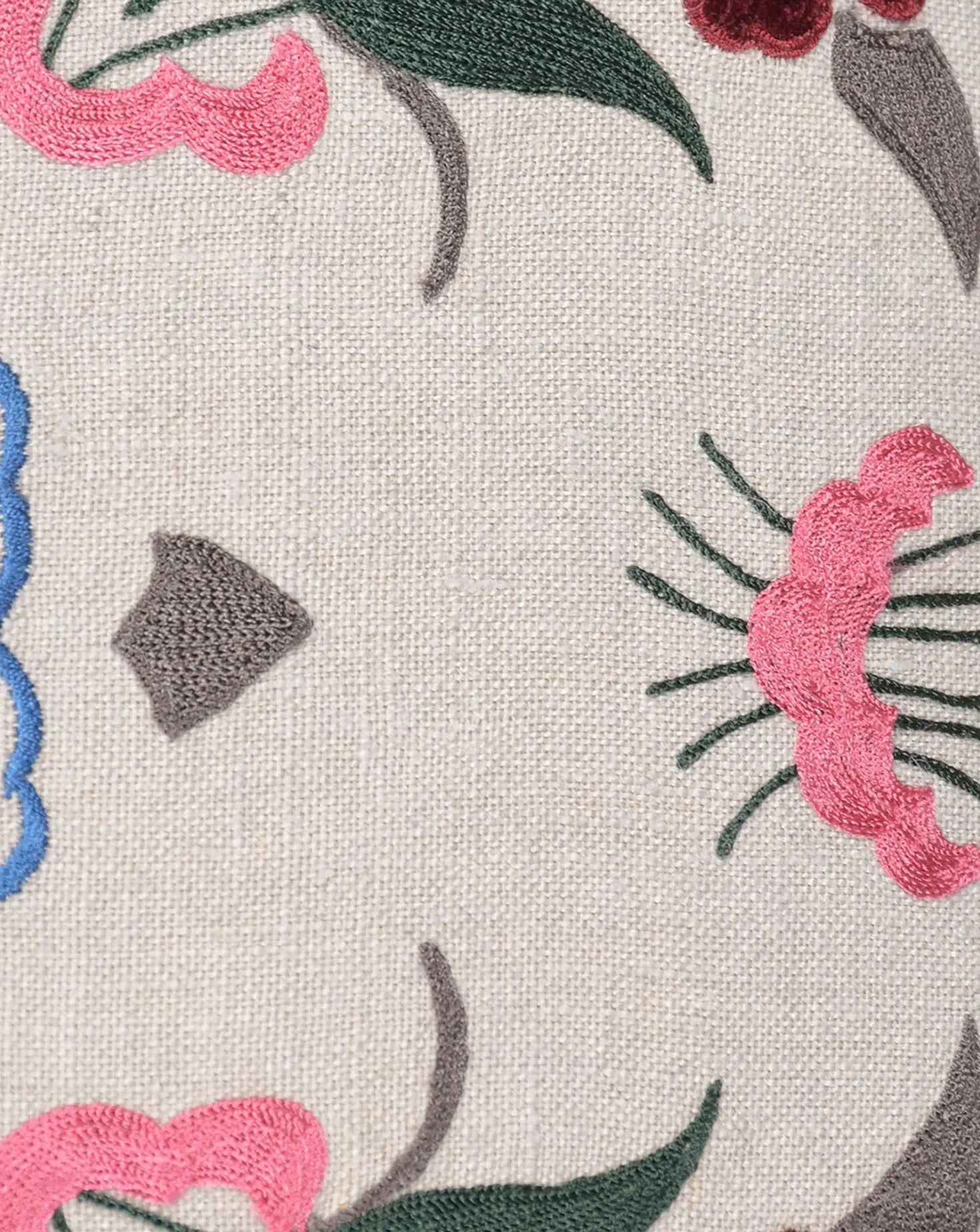 Set of 2 Cluster of Flowers Cotton Cushion Janavi India