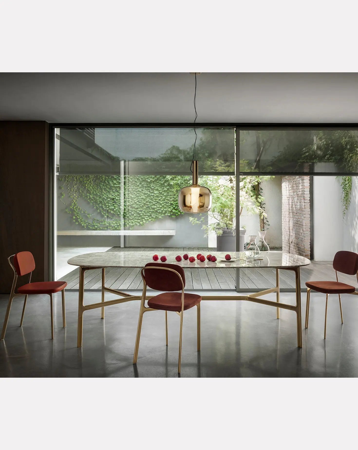 Coast Polished Brass Dining Table Ghidini 1961