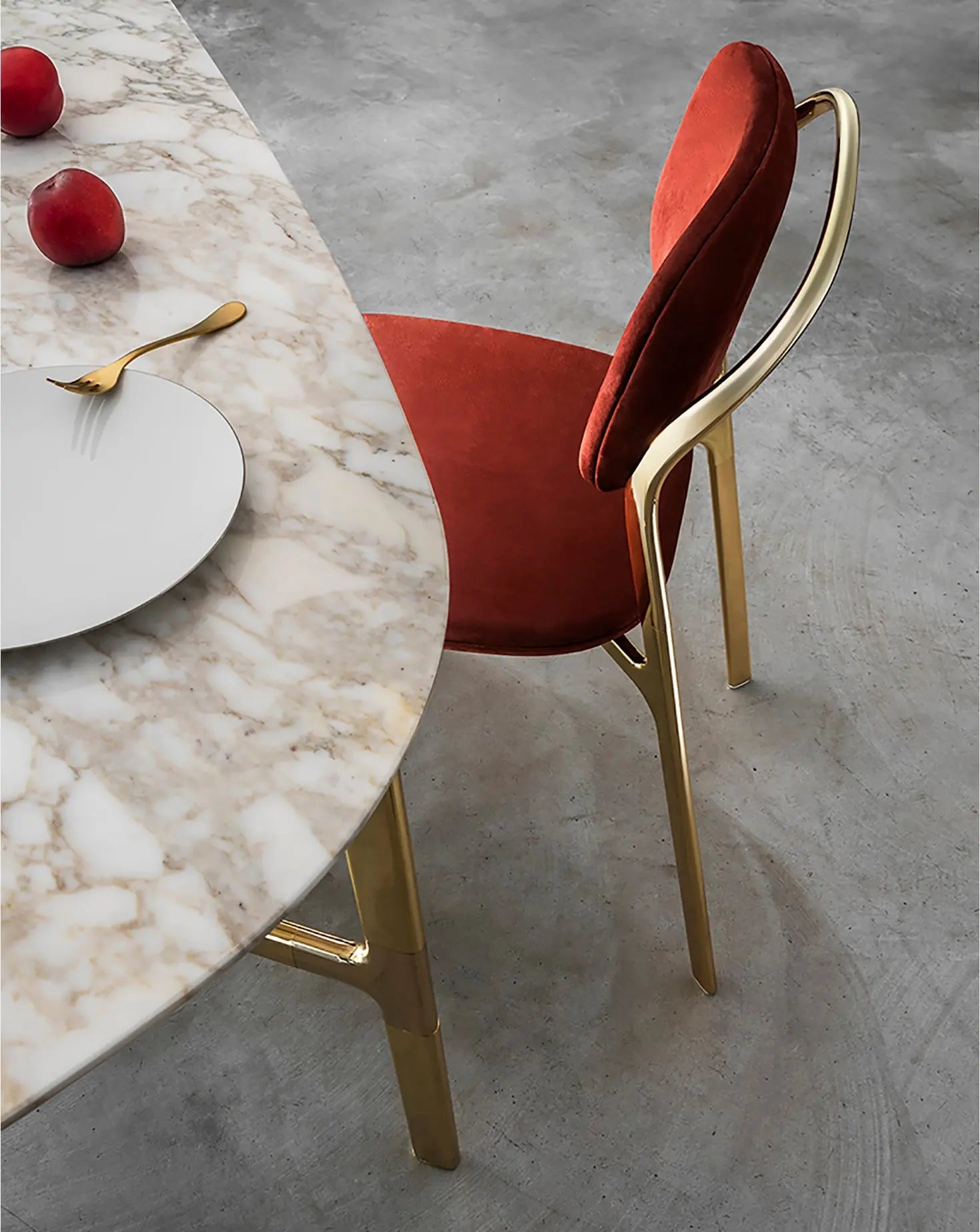 Coast Polished Brass Dining Table Ghidini 1961