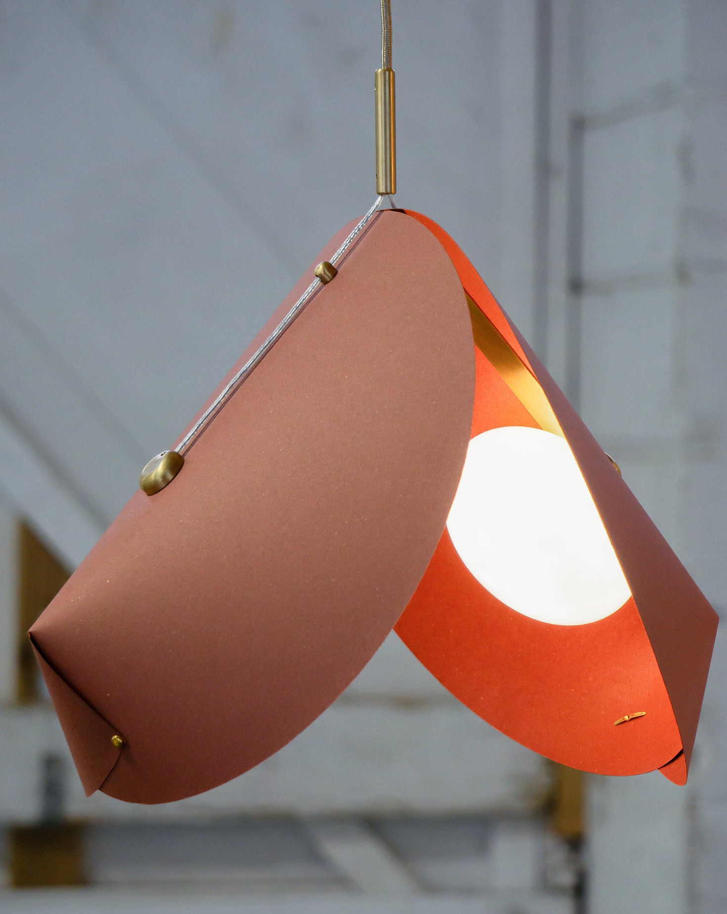 Concha Brick Red Pendant Light 03