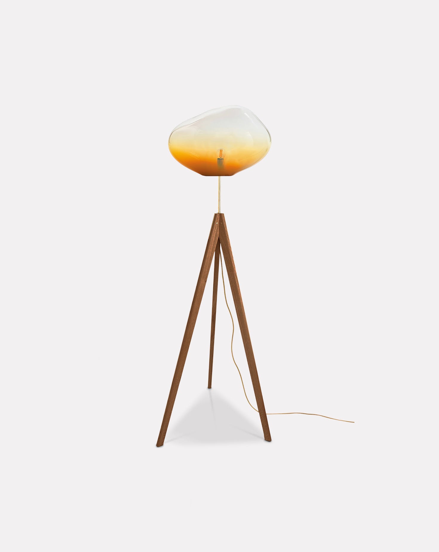 Statix Amber Iridescent Walnut Floor Lamp