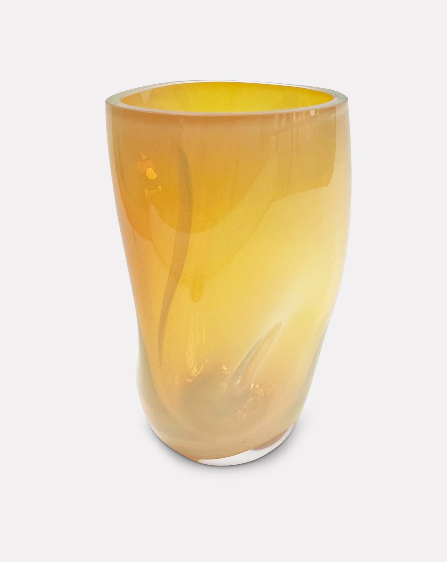 Supernova II Amber Iridescent Vase