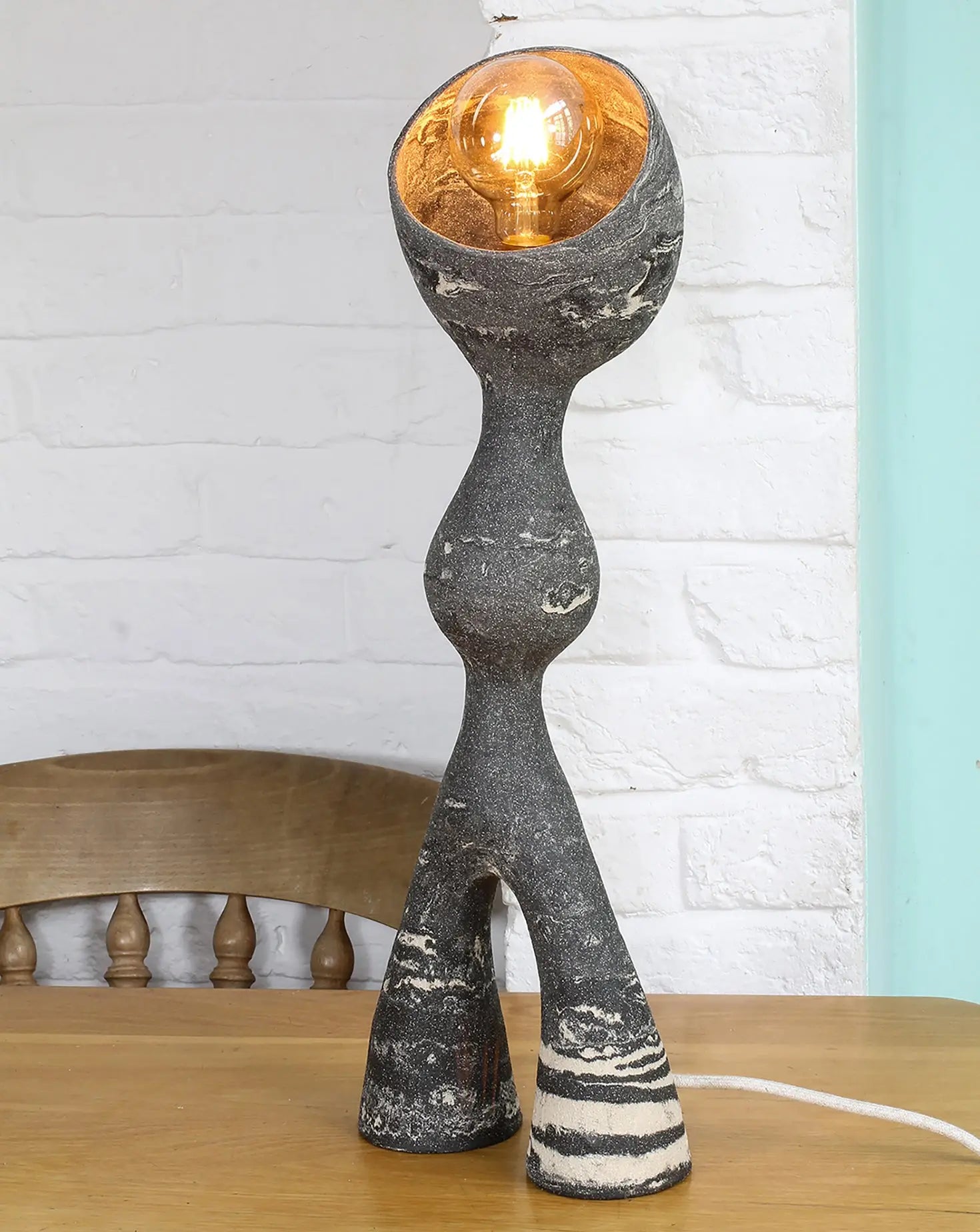 Cyclops Grey Illuminated Sculpture Kerry Hastings