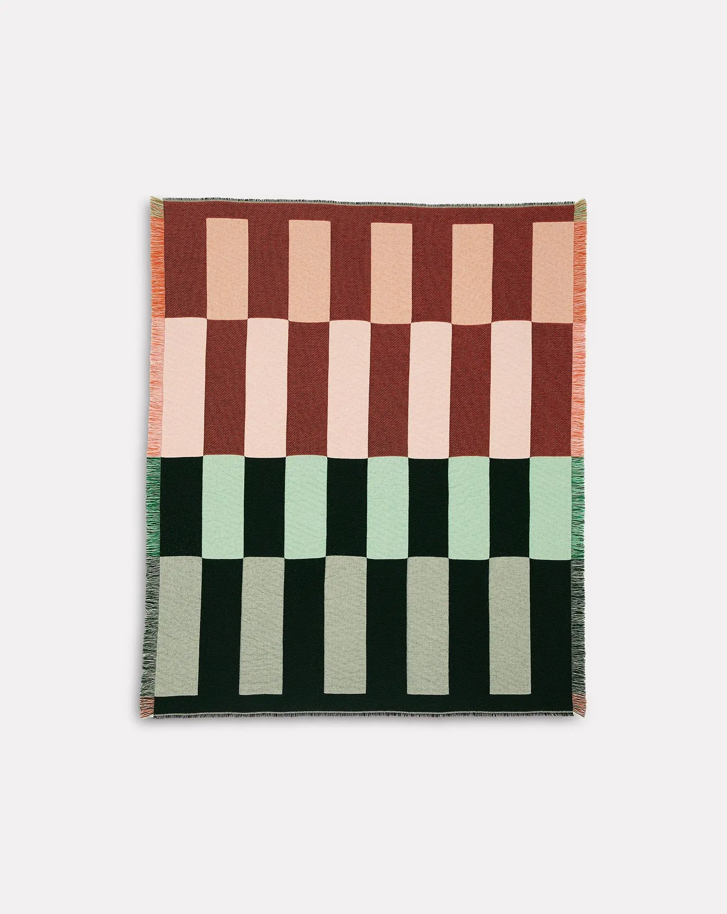Dash Green and Pink Blanket Granite and Smoke