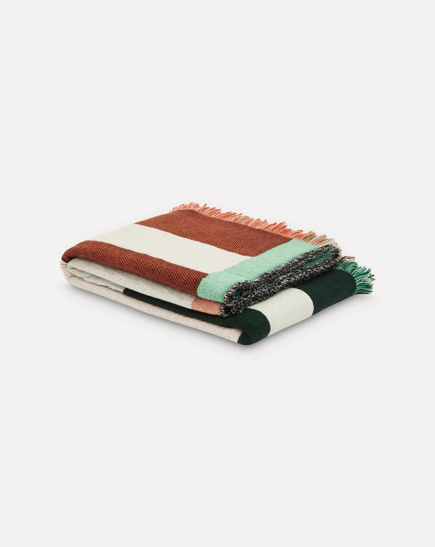 Dash Green and Pink Blanket Granite and Smoke