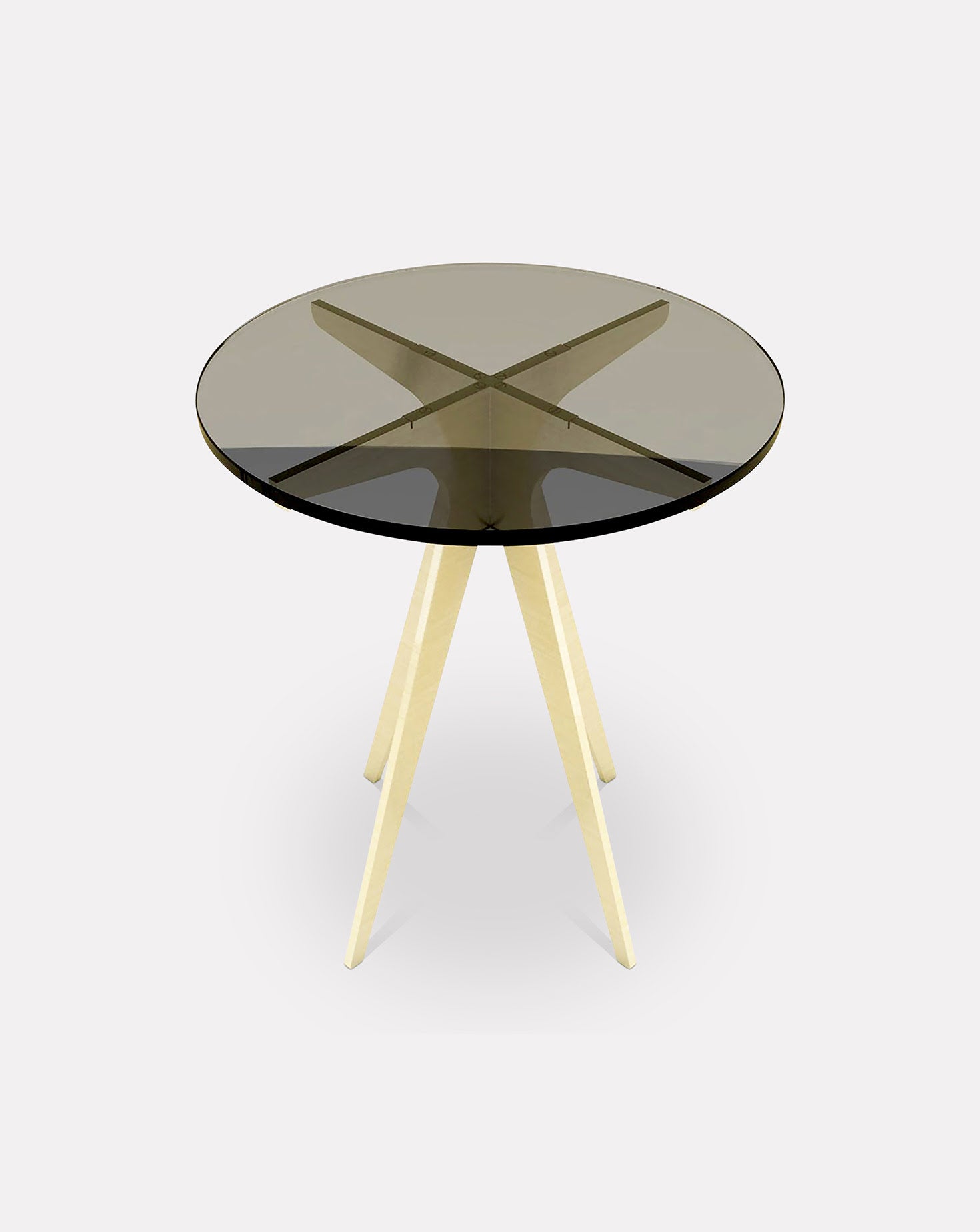 Dean Bronzed Glass and Metal Side Table