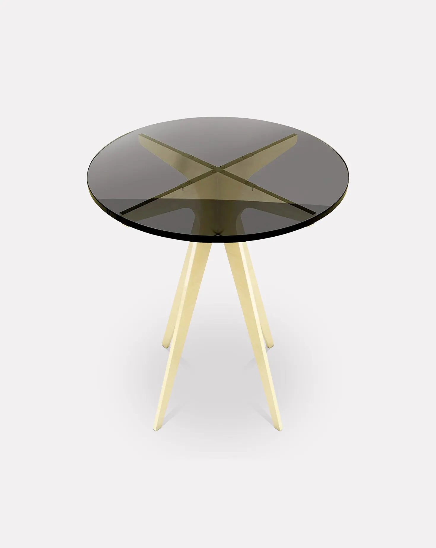 Dean Smoked Glass and Copper Side Table Gabriel Scott