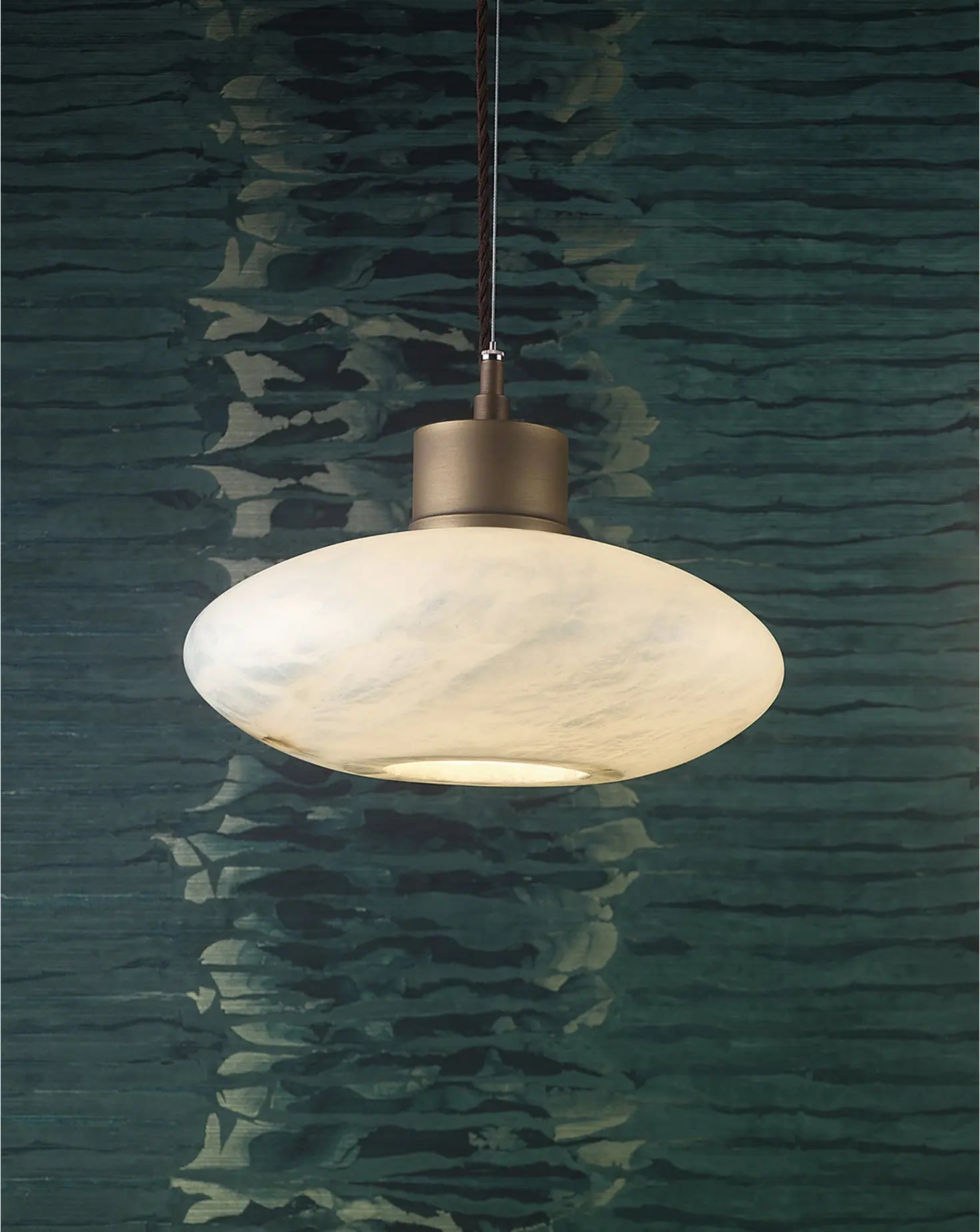 Deimos Large Alabaster Pendant Northern Lights