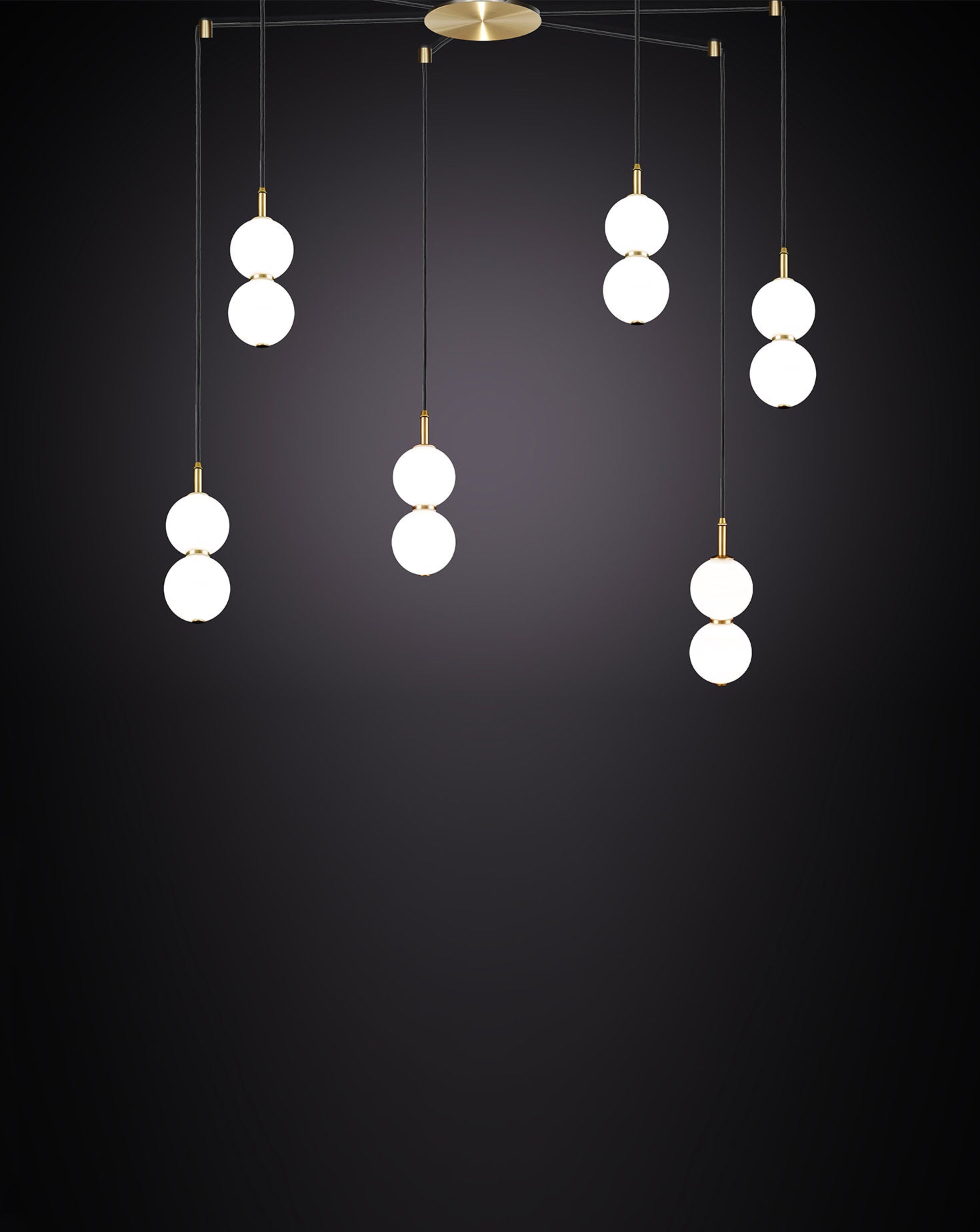 Echo 6 Piece Wide Cluster Pendant