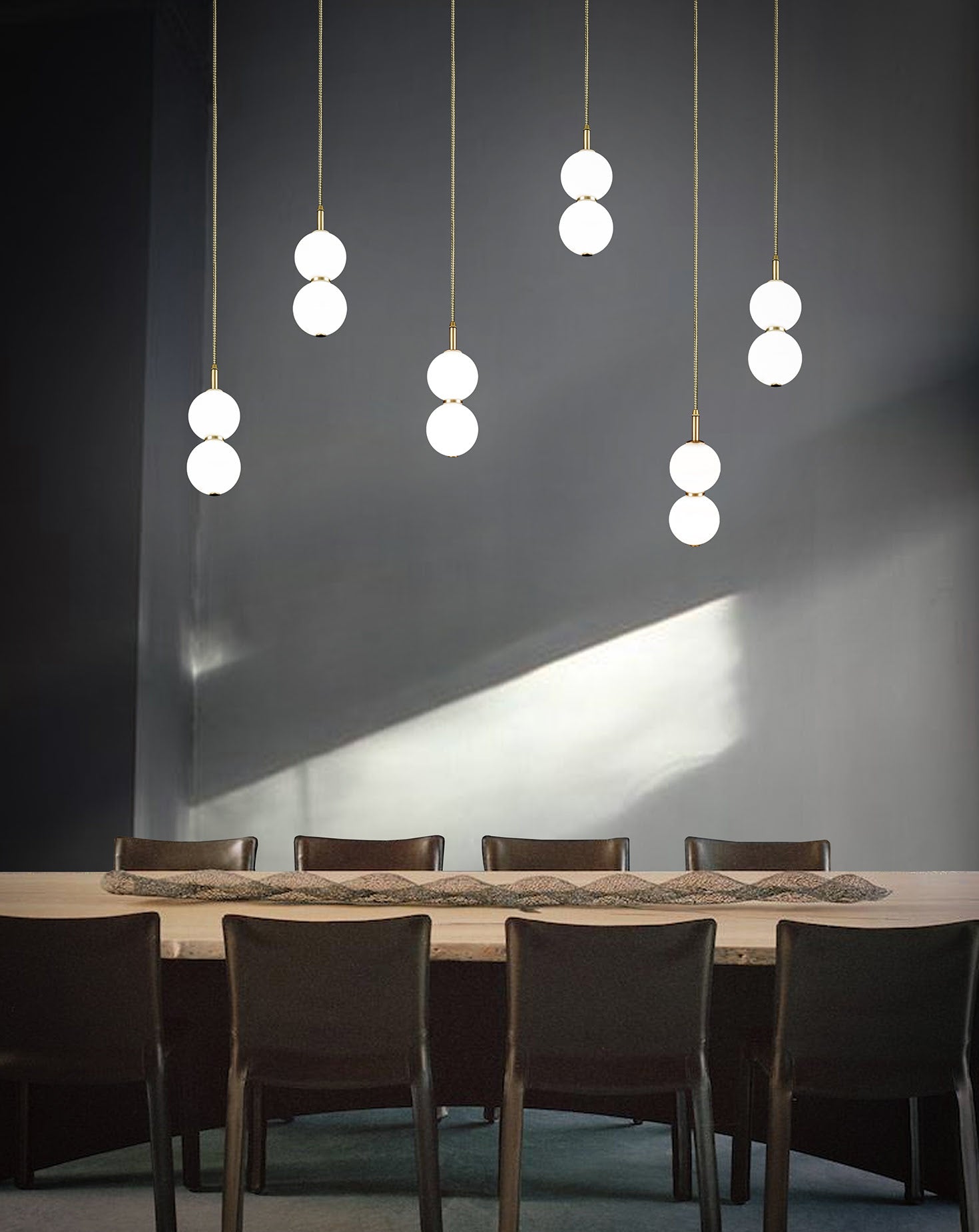 Echo 6 Piece Wide Cluster Pendant