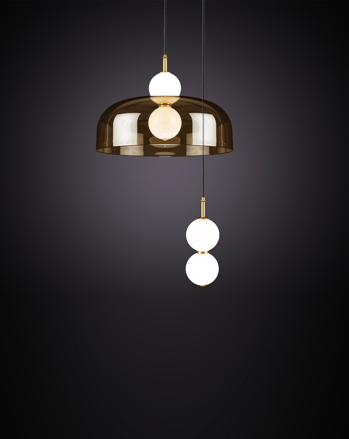 Echo Lamp and Shade Cluster Pendant