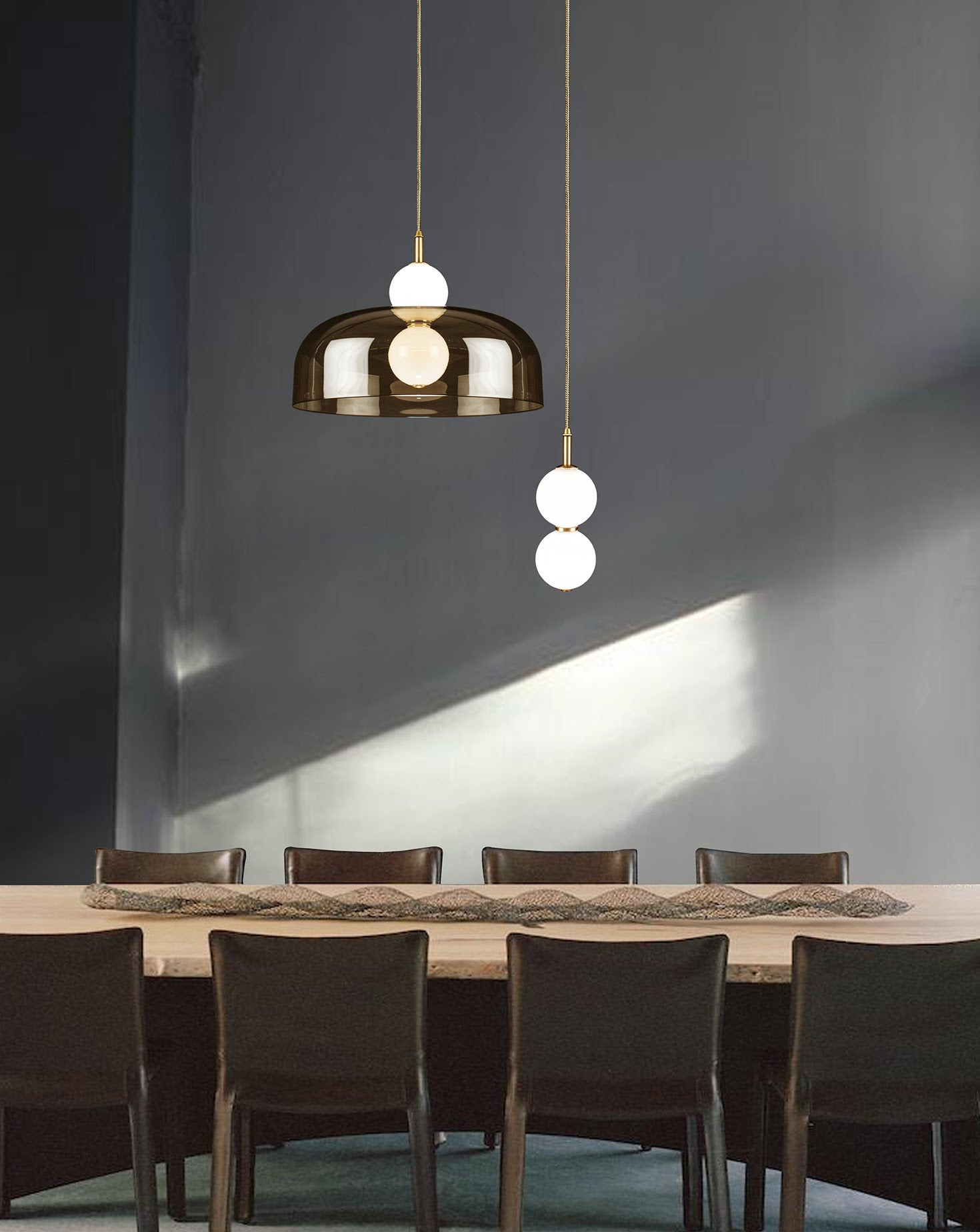 Echo Lamp and Shade Cluster Pendant