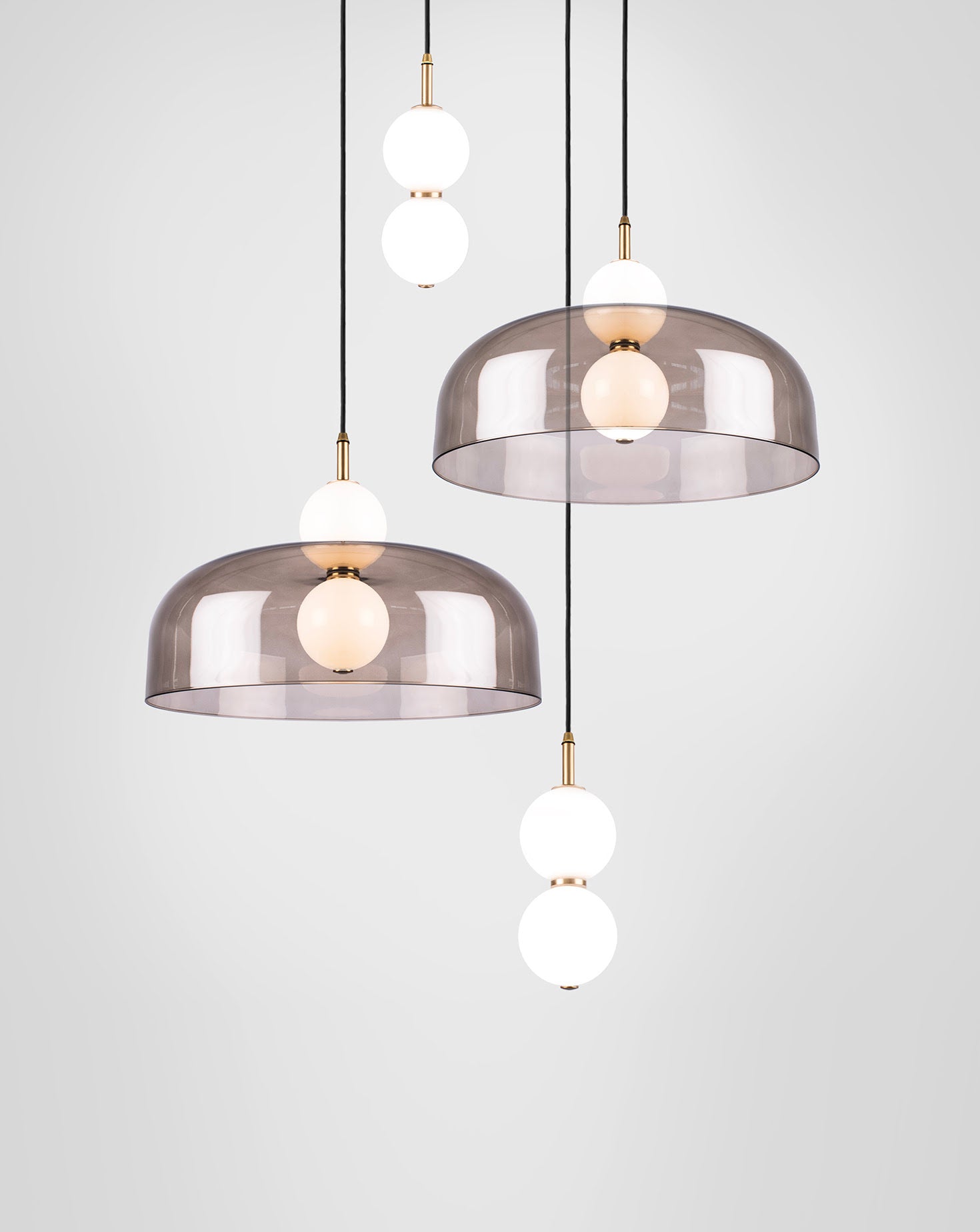 Echo Lamp and Shade Cluster Pendant
