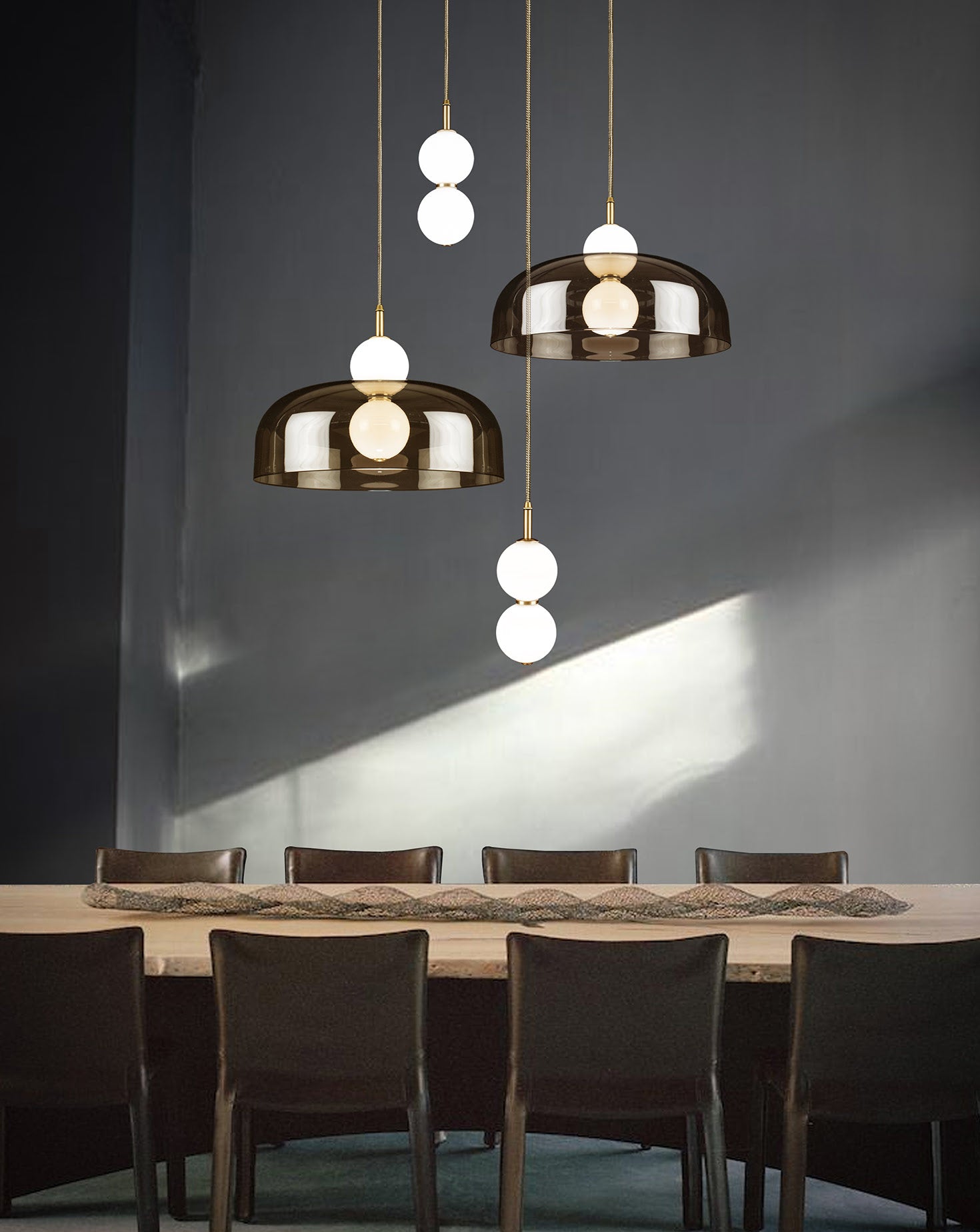 Echo Lamp and Shade Cluster Pendant