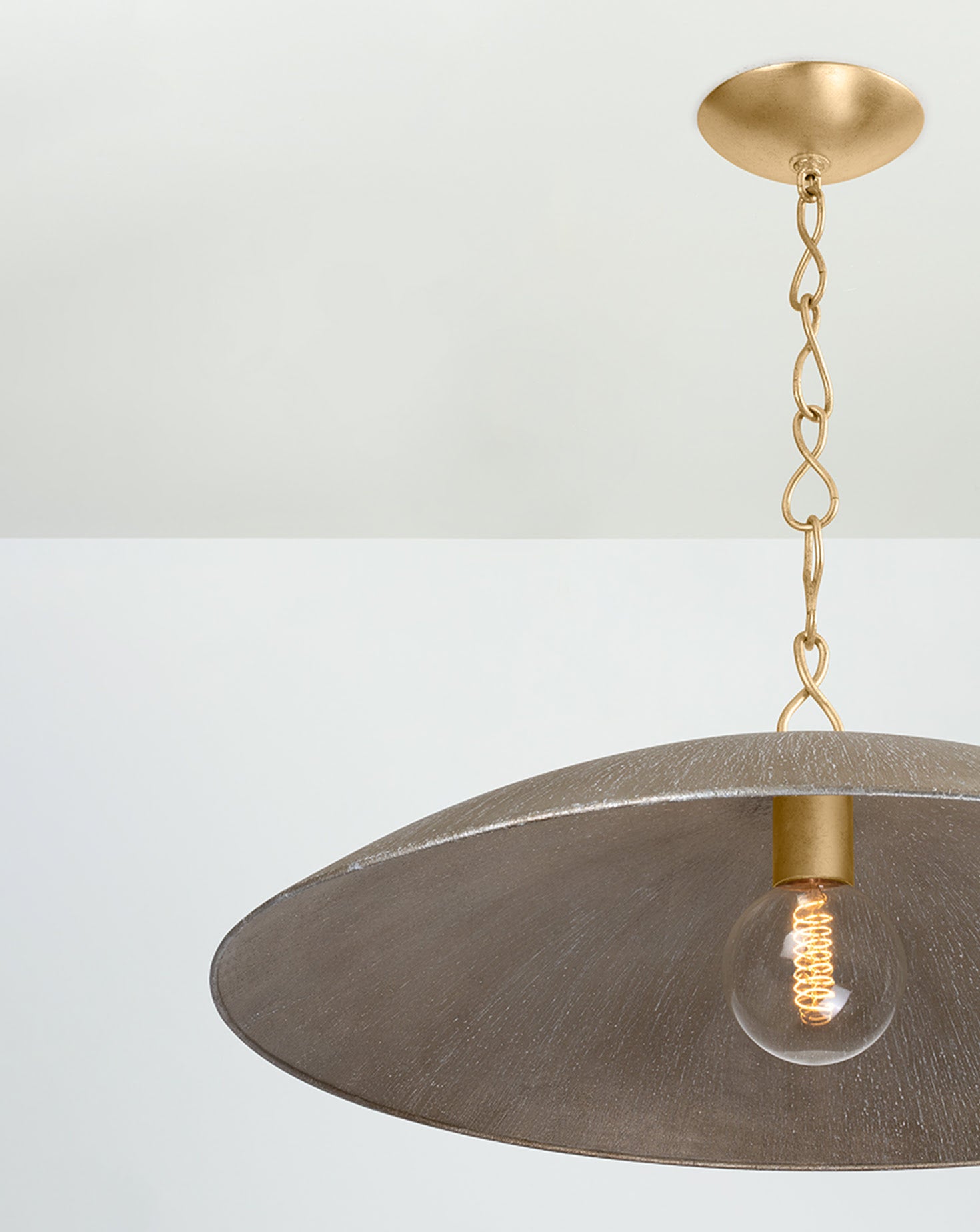 Eve Gold Leaf and Silver Pendant