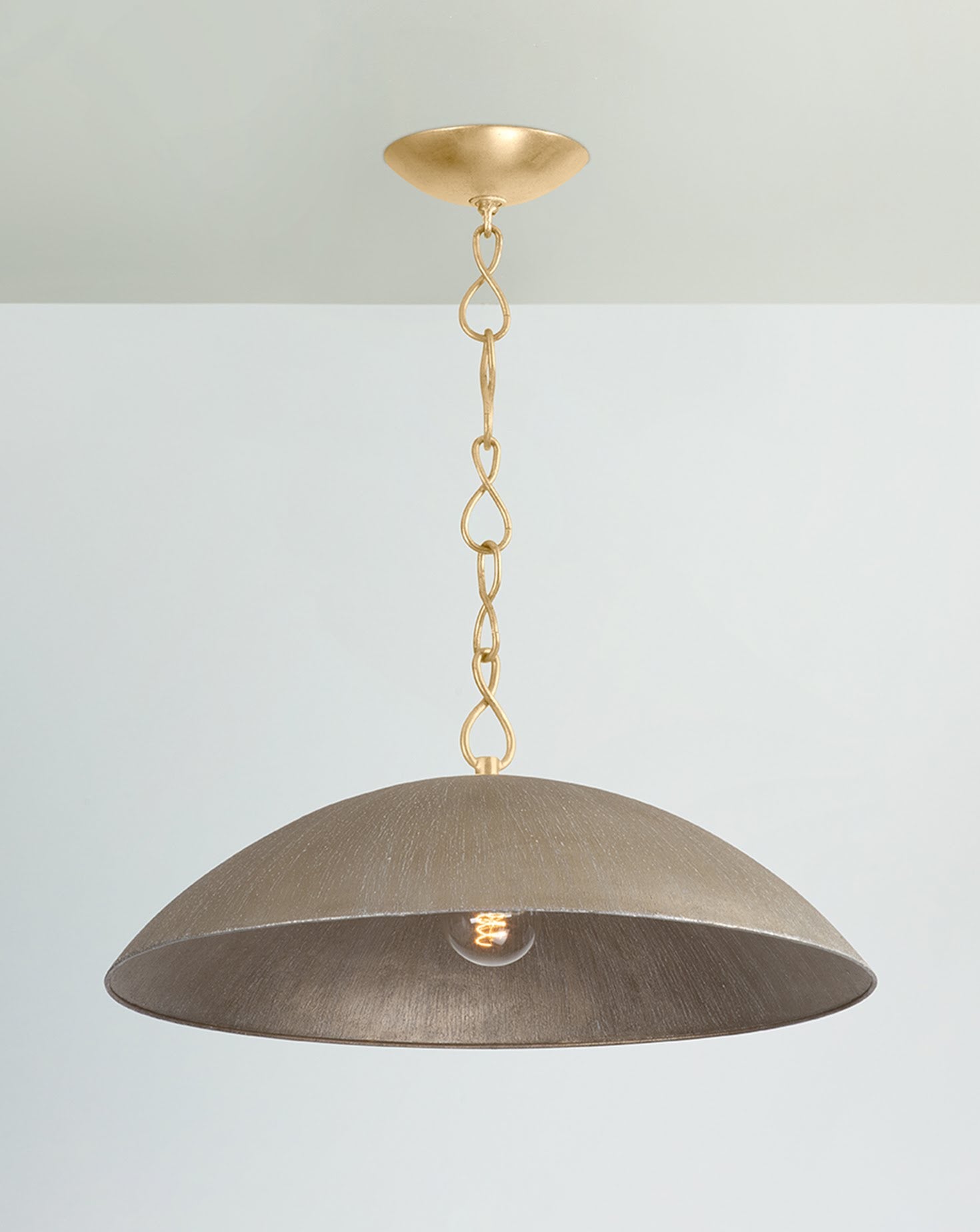 Eve Gold Leaf and Silver Pendant