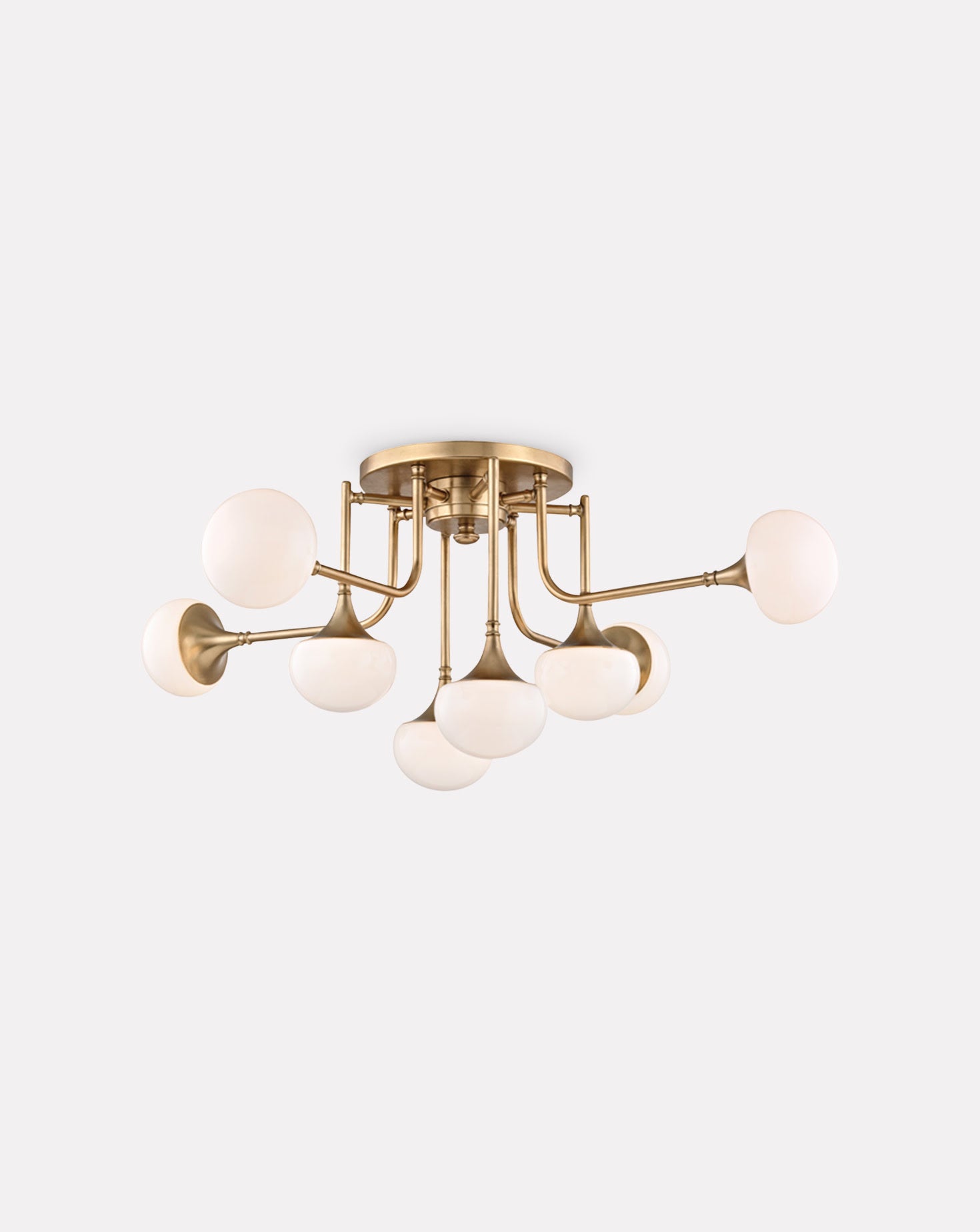 Fleming Brass and Glass Flush Mount