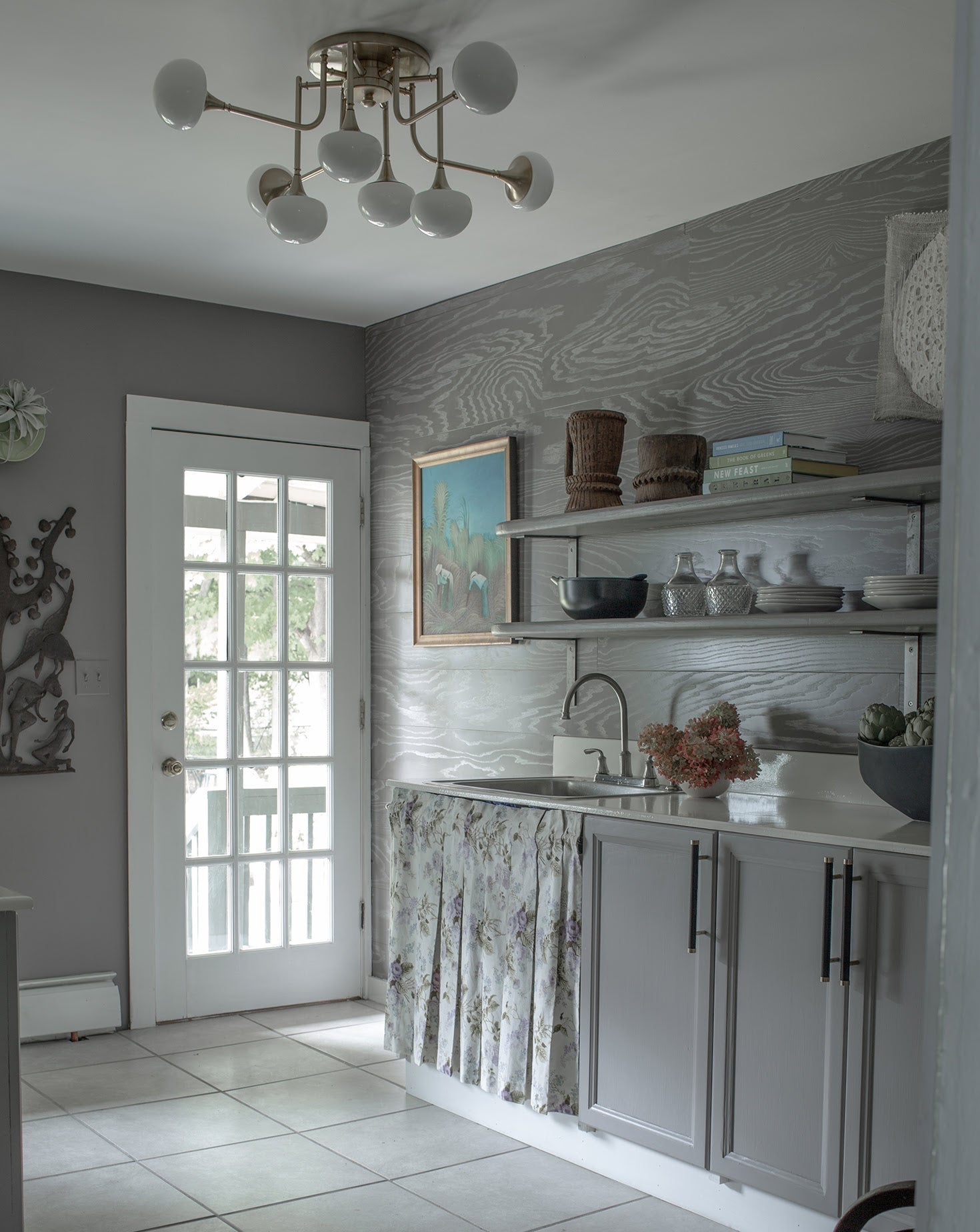 Fleming Brass and Glass Flush Mount