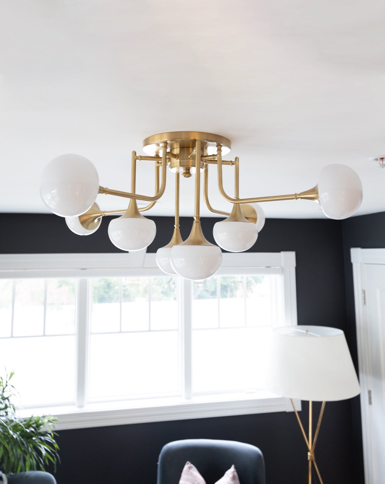 Fleming Brass and Glass Flush Mount