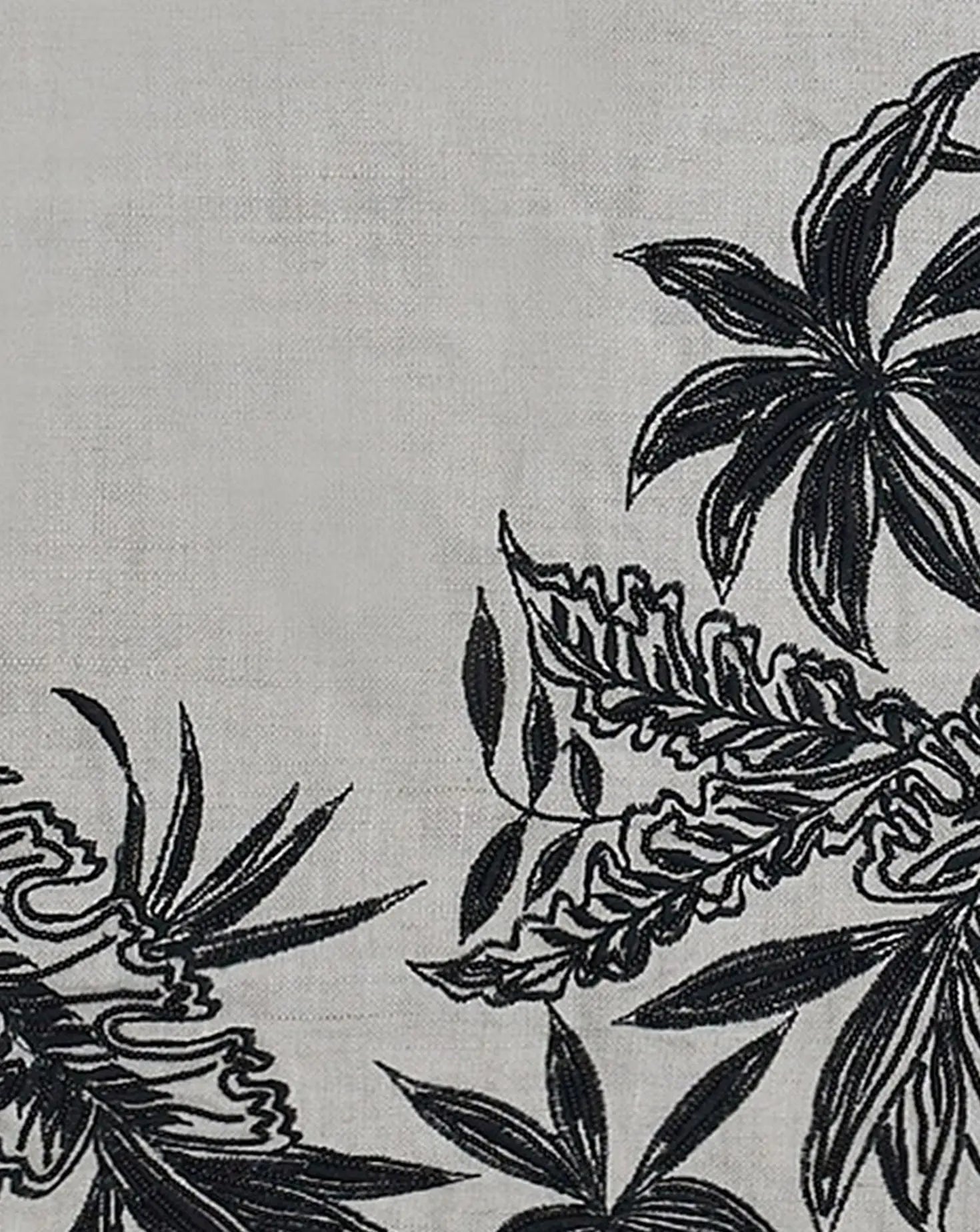 Set of 2 Floral Black Cotton Cushion Janavi India