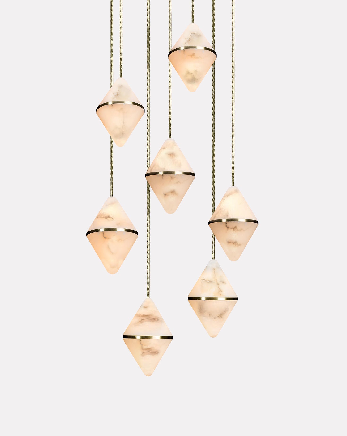 Gem Circular Cluster Pendant