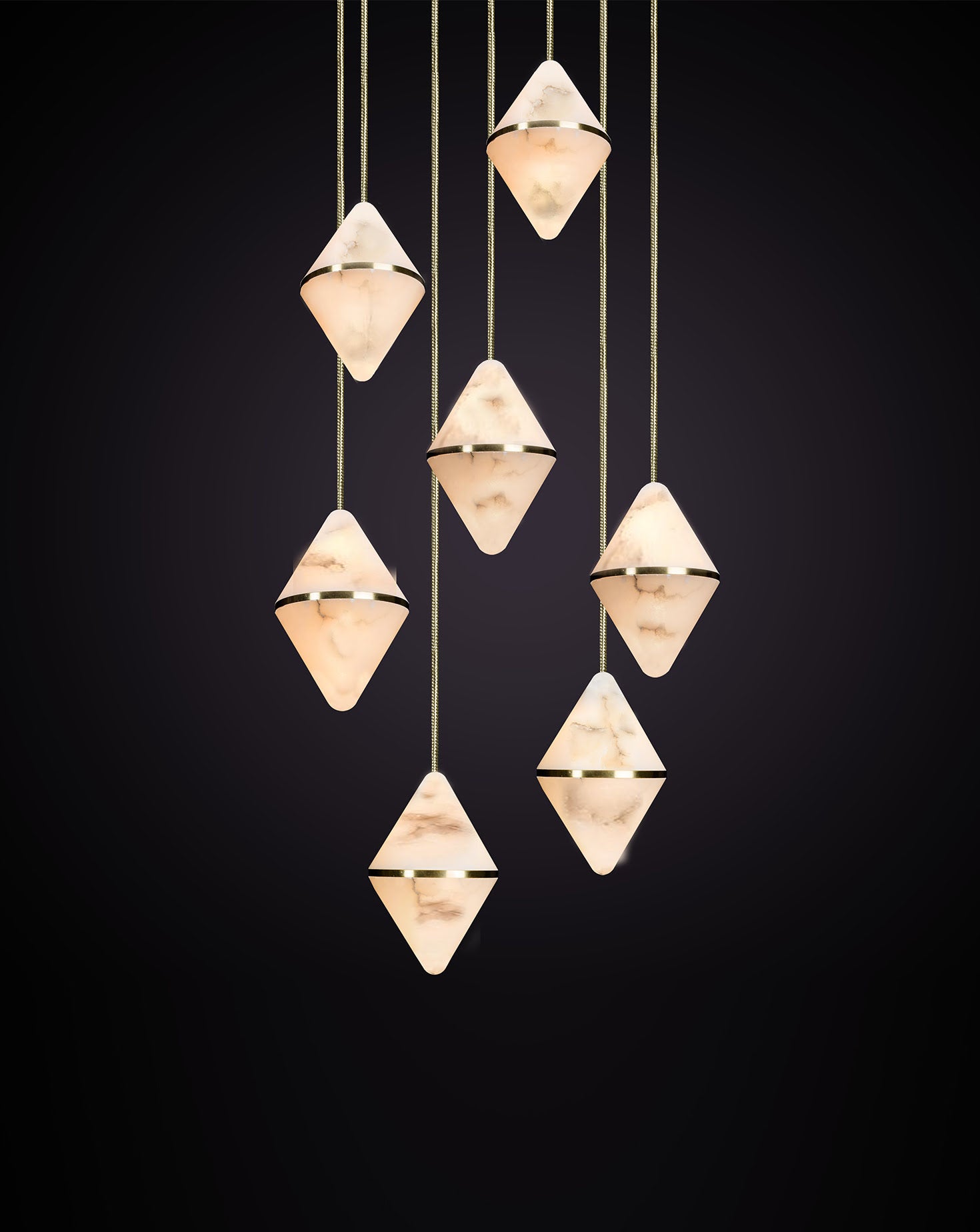 Gem Circular Cluster Pendant
