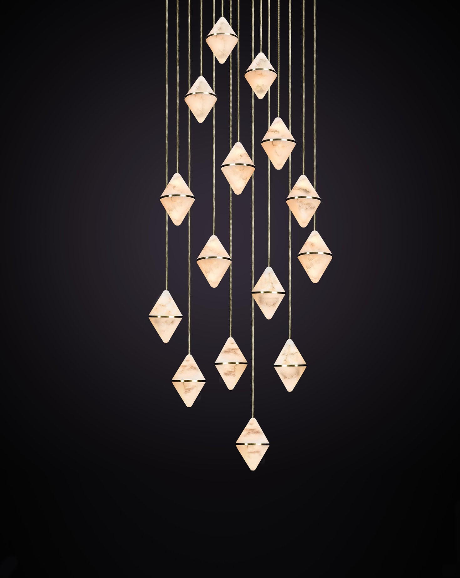 Gem Circular Cluster Pendant