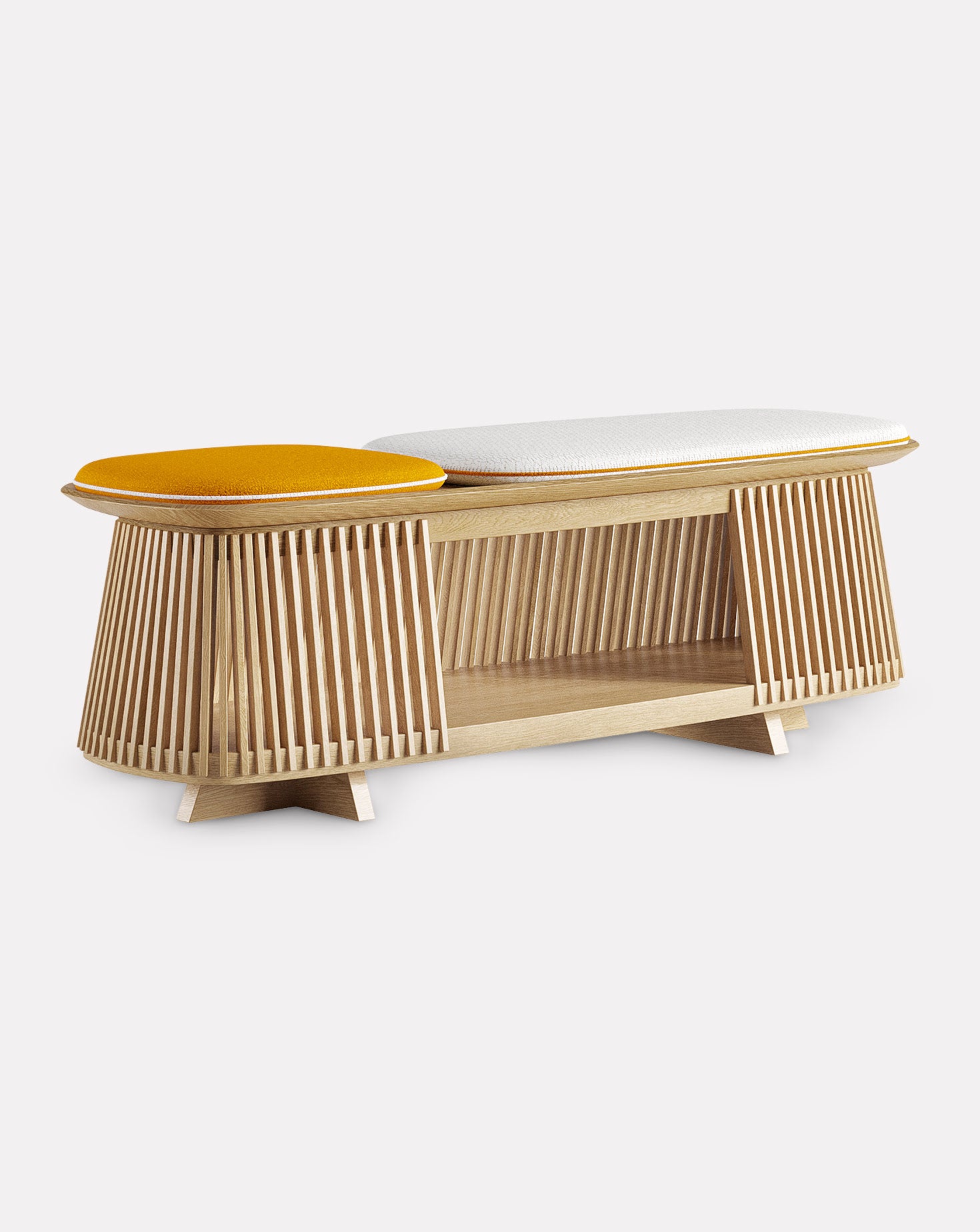 Gharonda Solid Oak Wood Bench