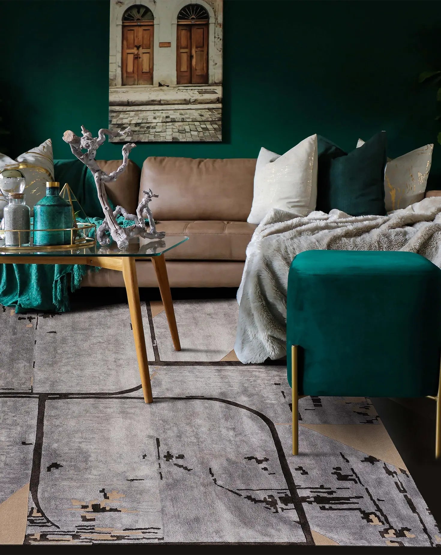 Gran Silver Grey Rug Hands
