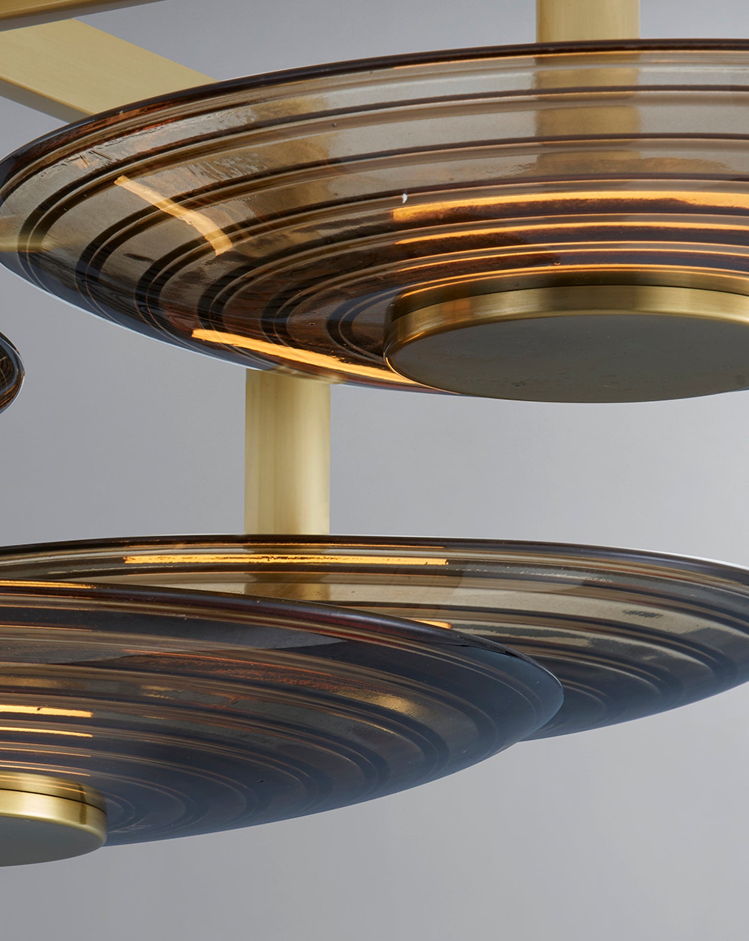 Griston Brass and Glass Flush Mount