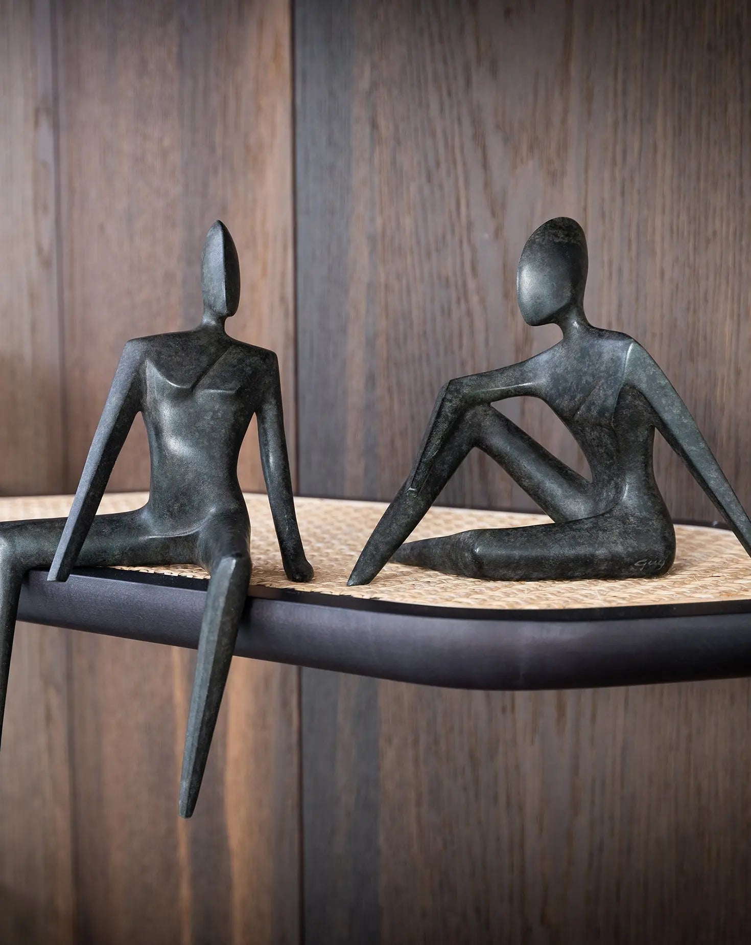 Guy Buseyne Elle & Lui Bronze Sculpture Gardeco