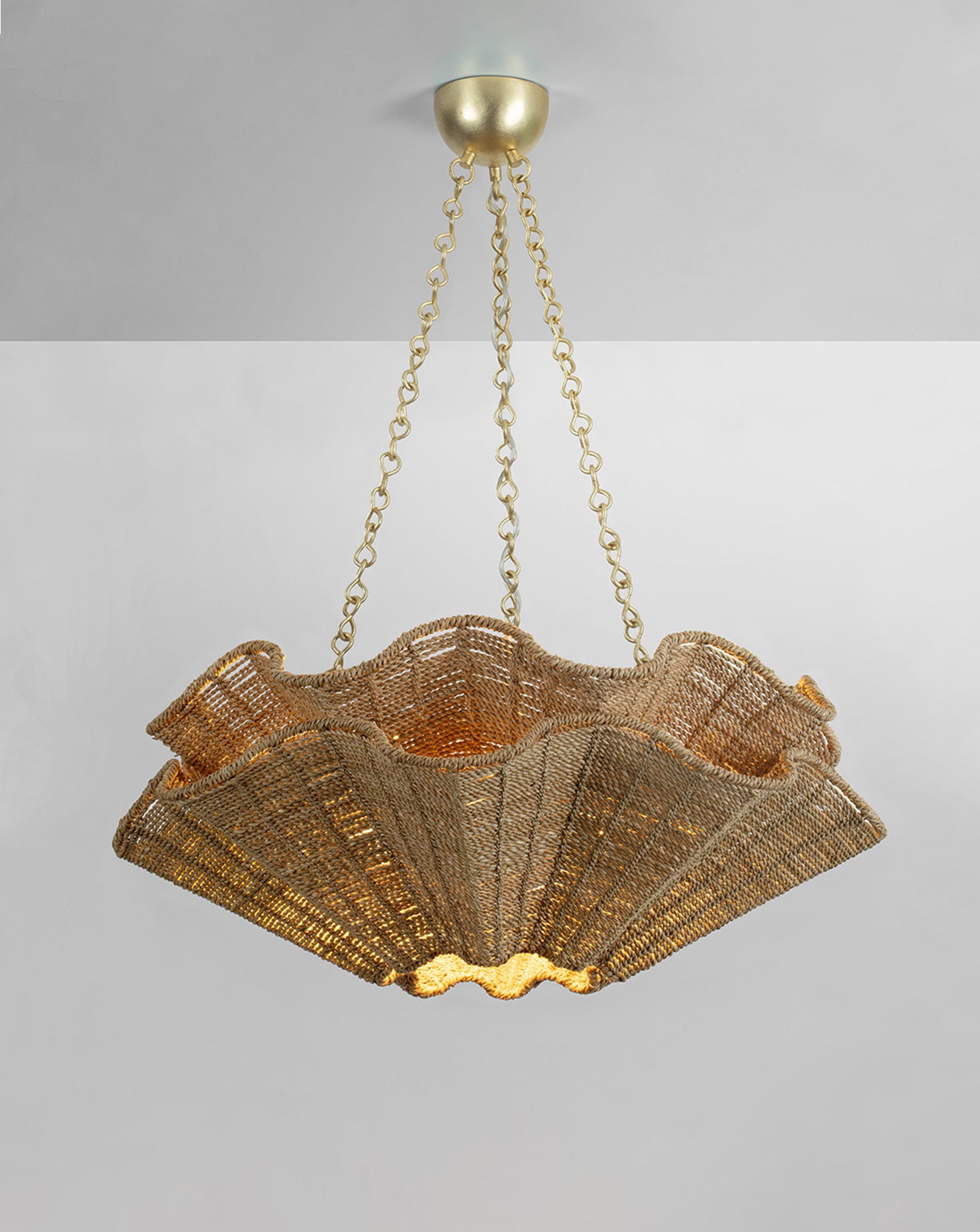 Hayworth Gold Leaf Chandelier
