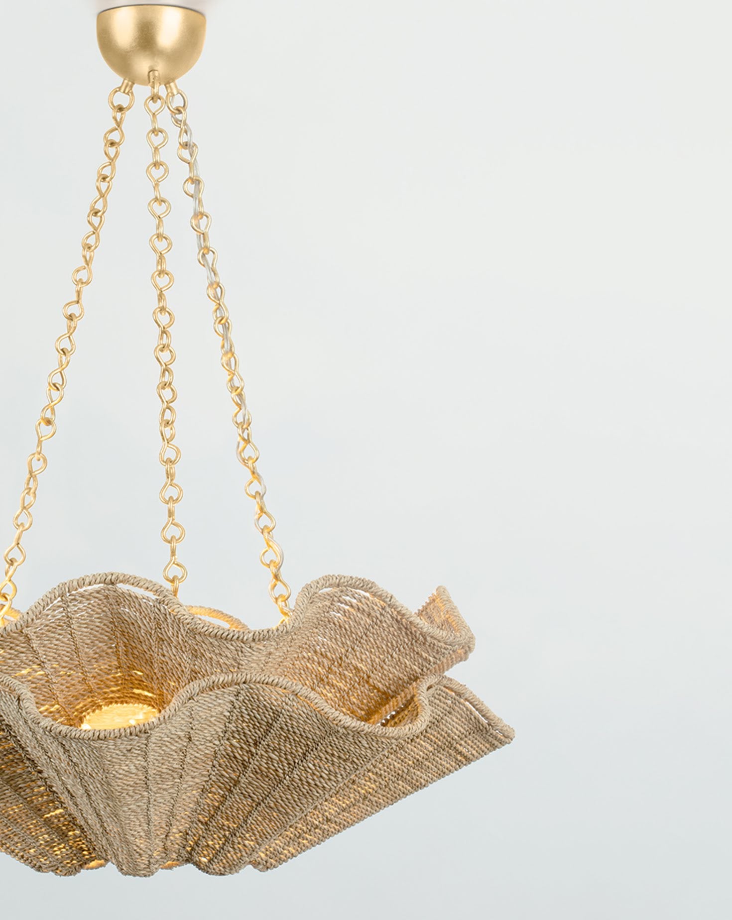 Hayworth Gold Leaf Chandelier