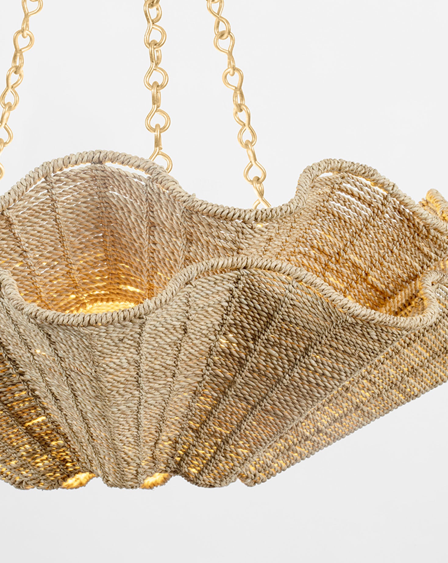 Hayworth Gold Leaf Chandelier
