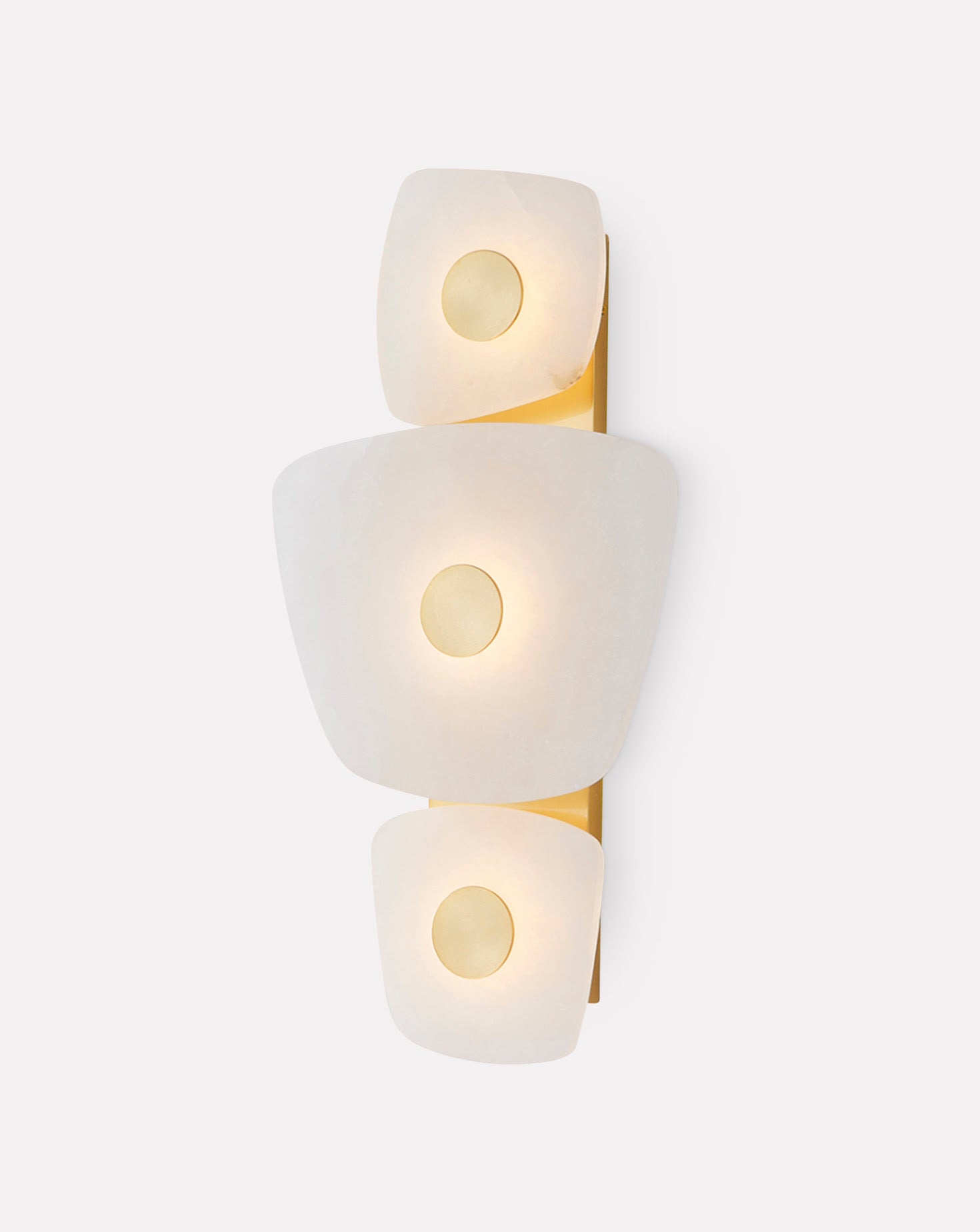 Holmdel Brass and Alabaster Wall Sconce