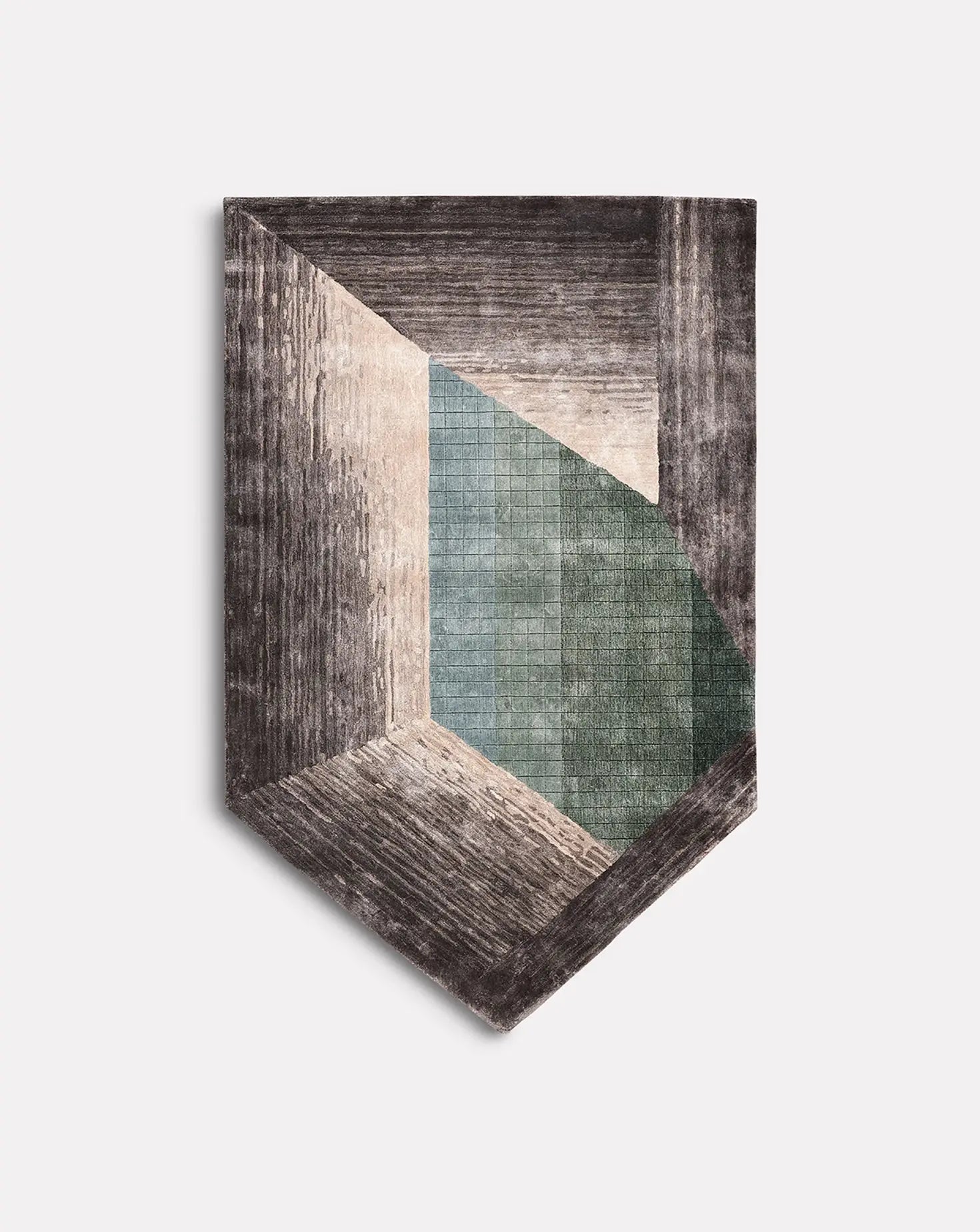 Izel Smoke Green Rug Hands