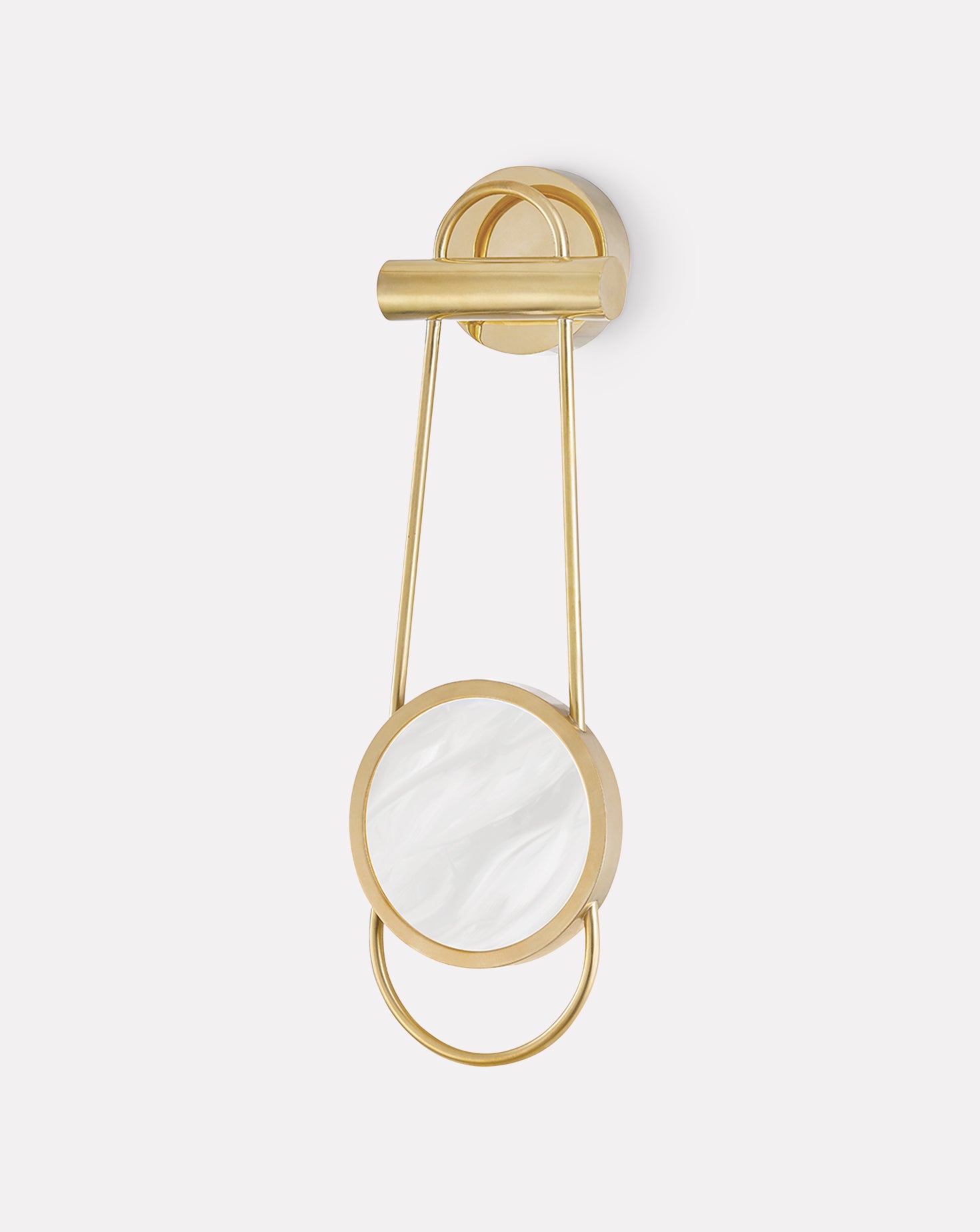 Jervis Brass and Alabaster Wall Sconce