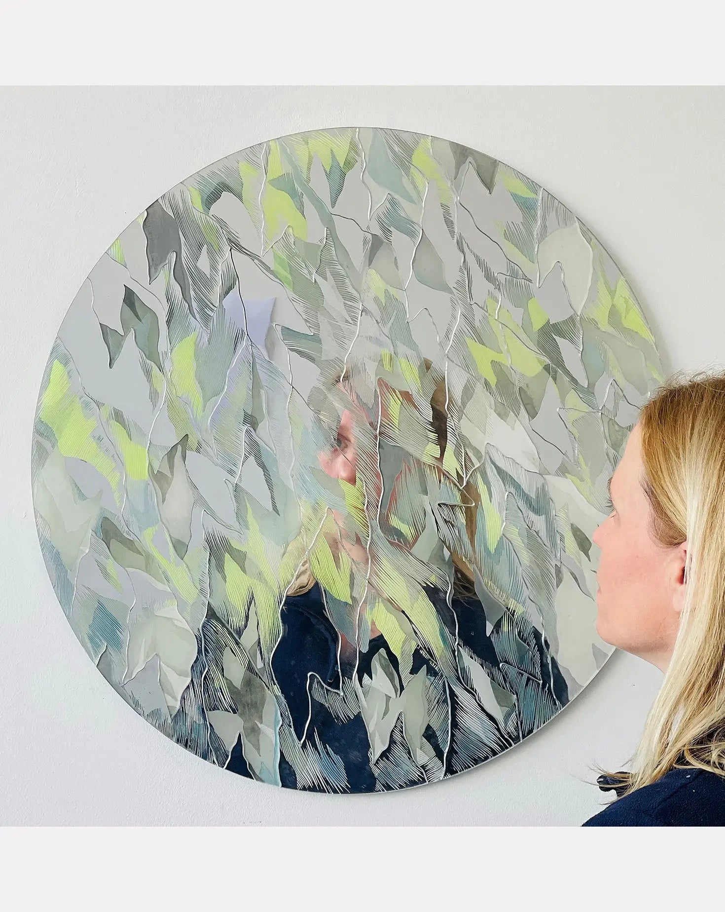 Lattice Silver Wall Art Elizabeth Kent Studio
